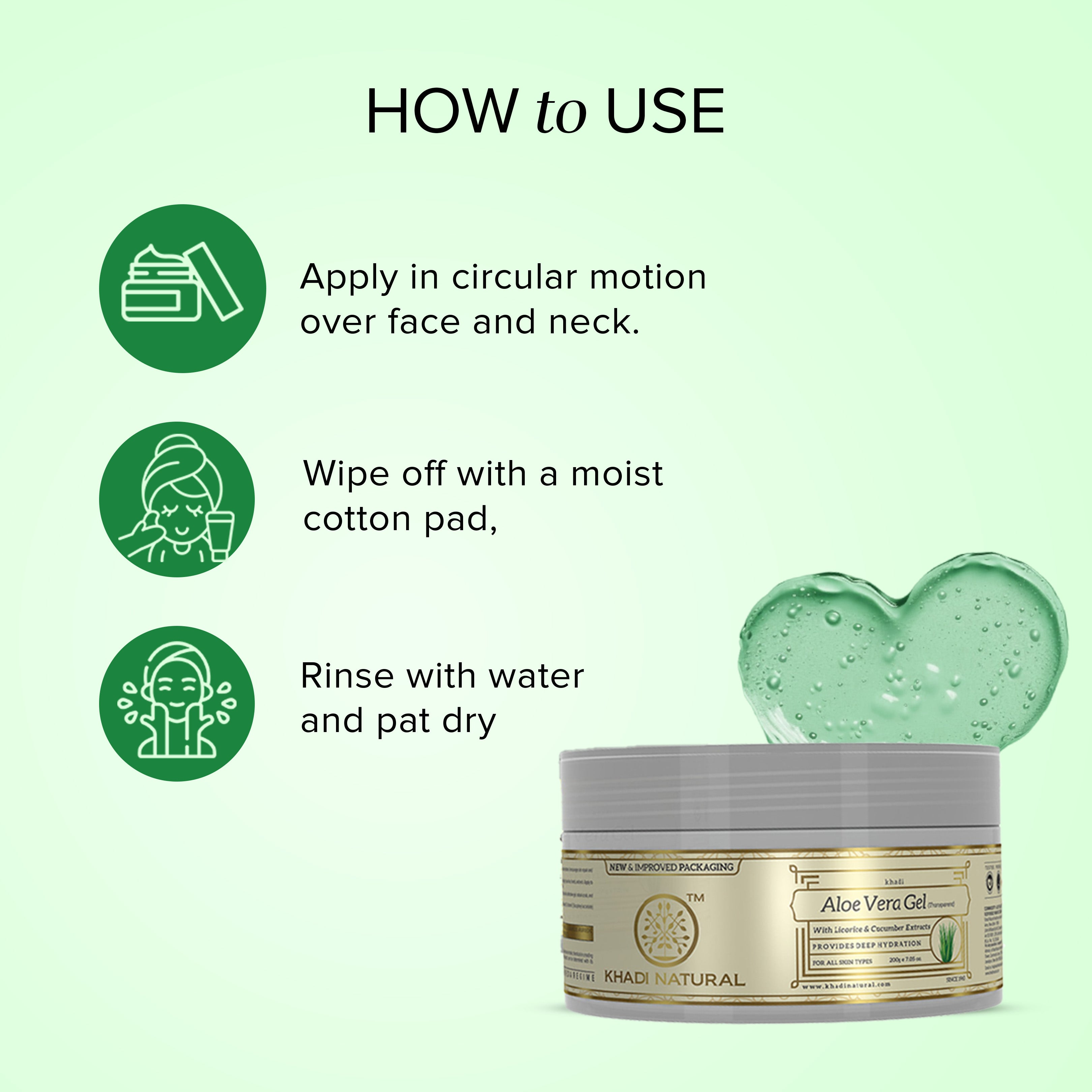 Khadi Natural Aloevera Gel with Liqorice & Cucumber Extracts - 200gm