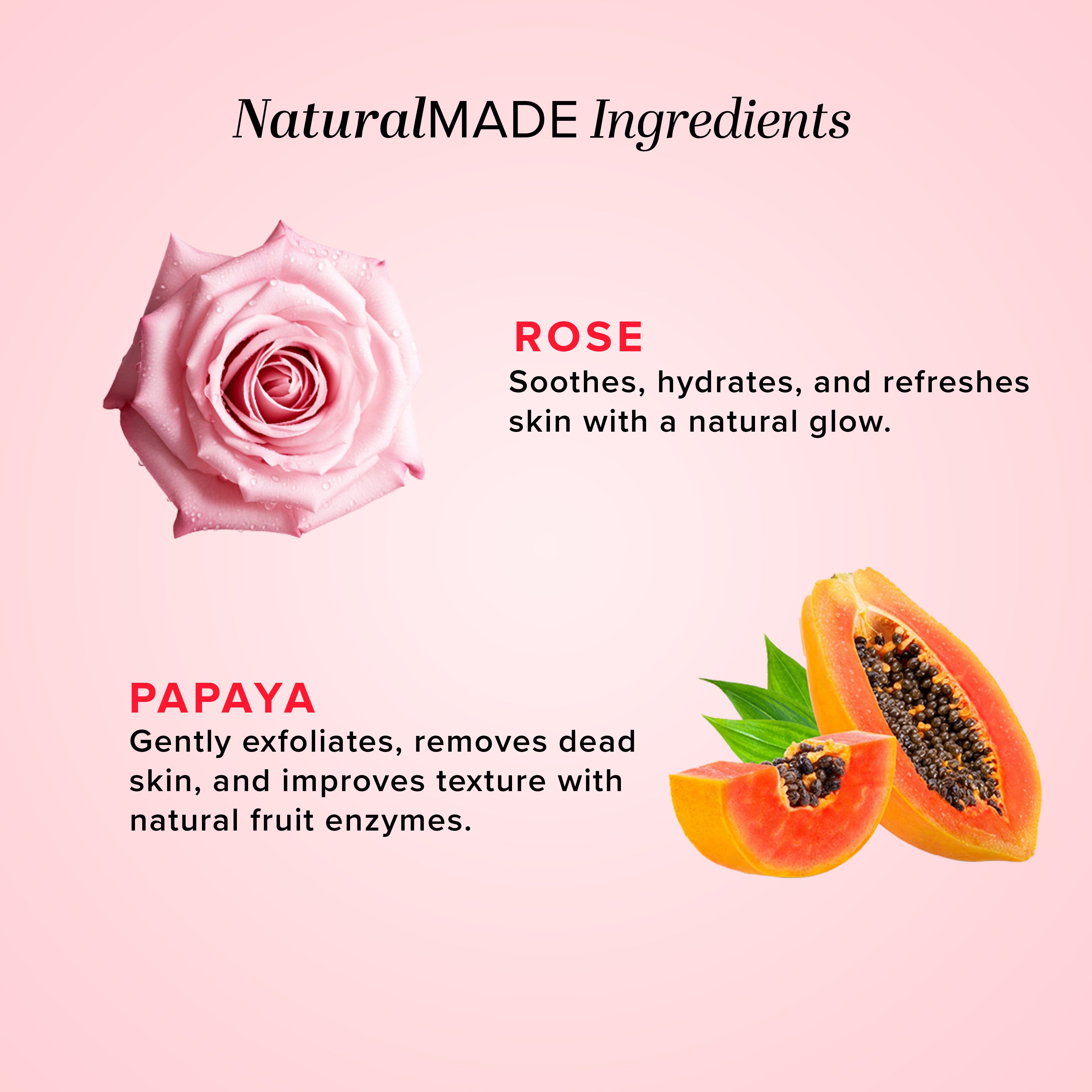 Khadi Natural Rose & Papaya Face Scrub - 50gm