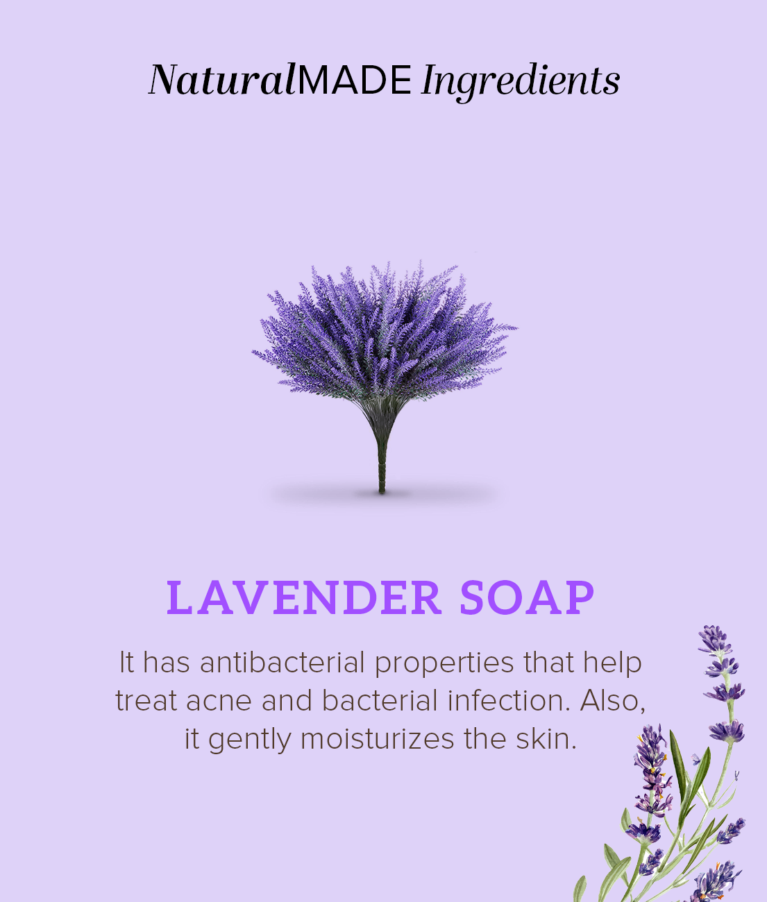 Khadi Natural Herbal Pure Lavender Soap Combo Pack Of 3 β 125gm Each