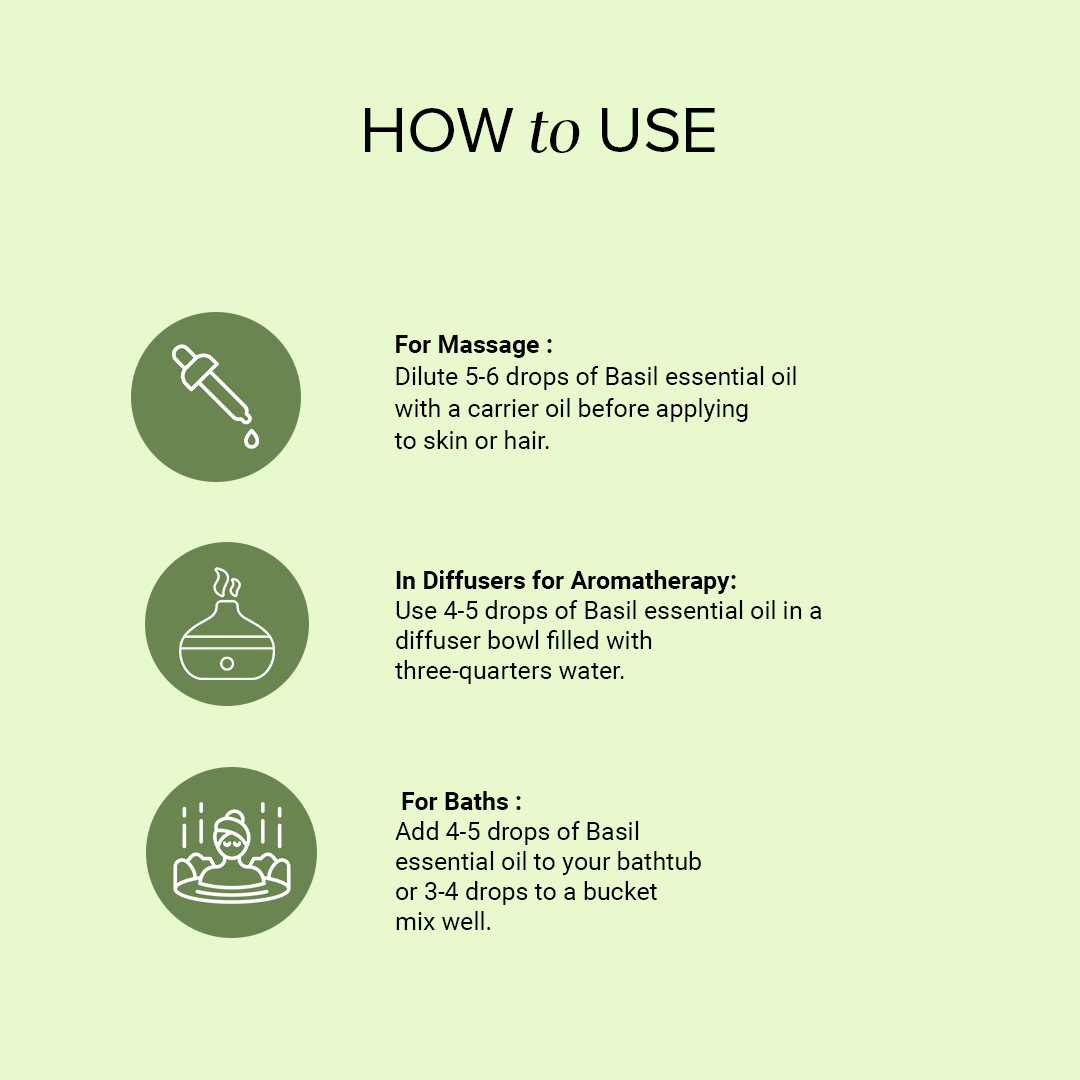 Khadi Natural Basil - Pure Essential Oil - 15ml