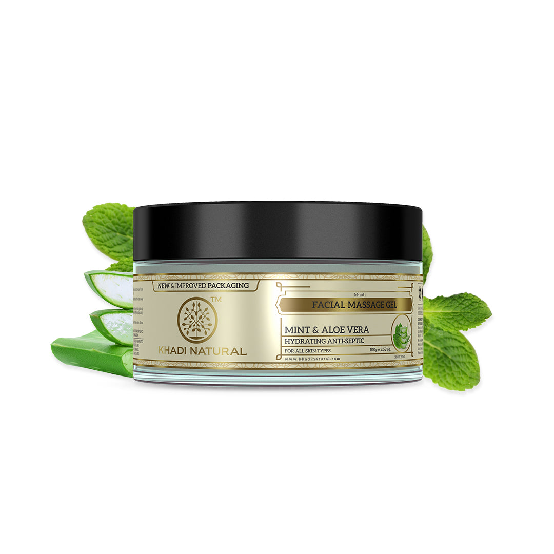 Khadi Natural Mint & Aloevera Face Massage Gel - 100gm Sale