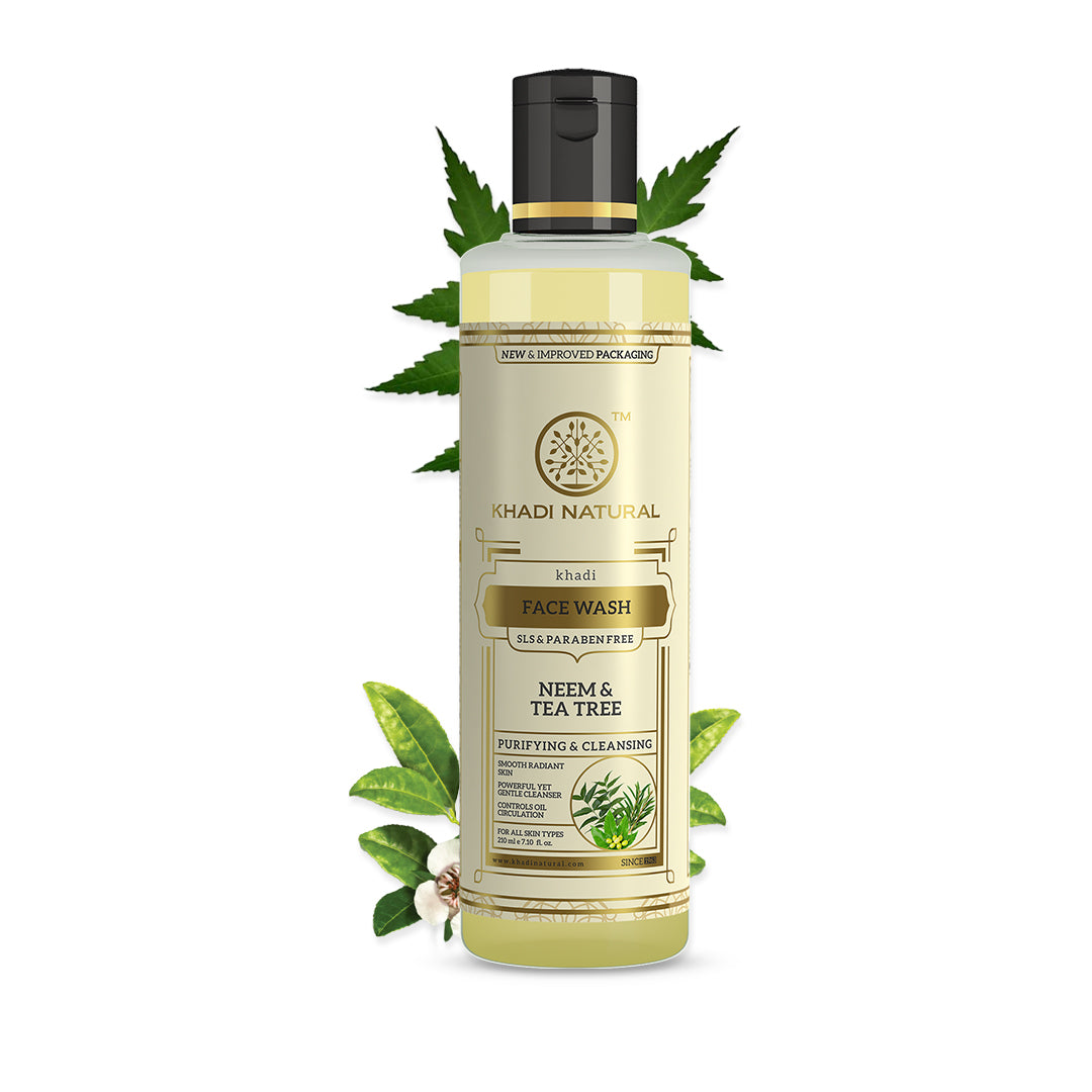 Khadi Natural Neem & Tea Tree Face Wash SLS & Paraben Free - 210ml