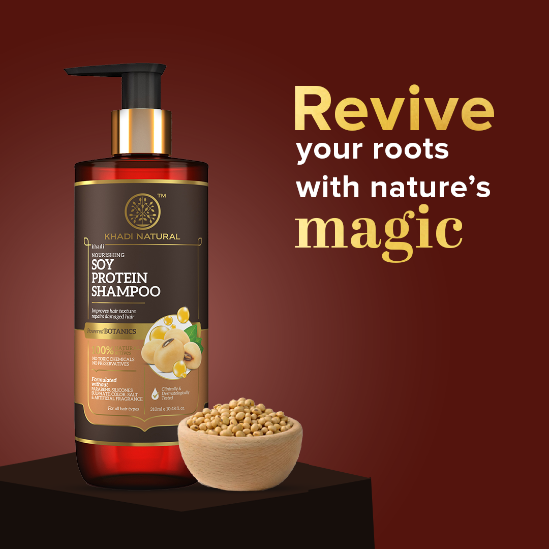 Khadi Natural Soy Protein Shampoo - Powered Botanics - 310ml