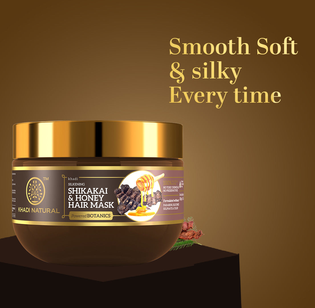 Khadi Natural Shikakai & Honey Hair Mask - Powered Botanics - 200gm