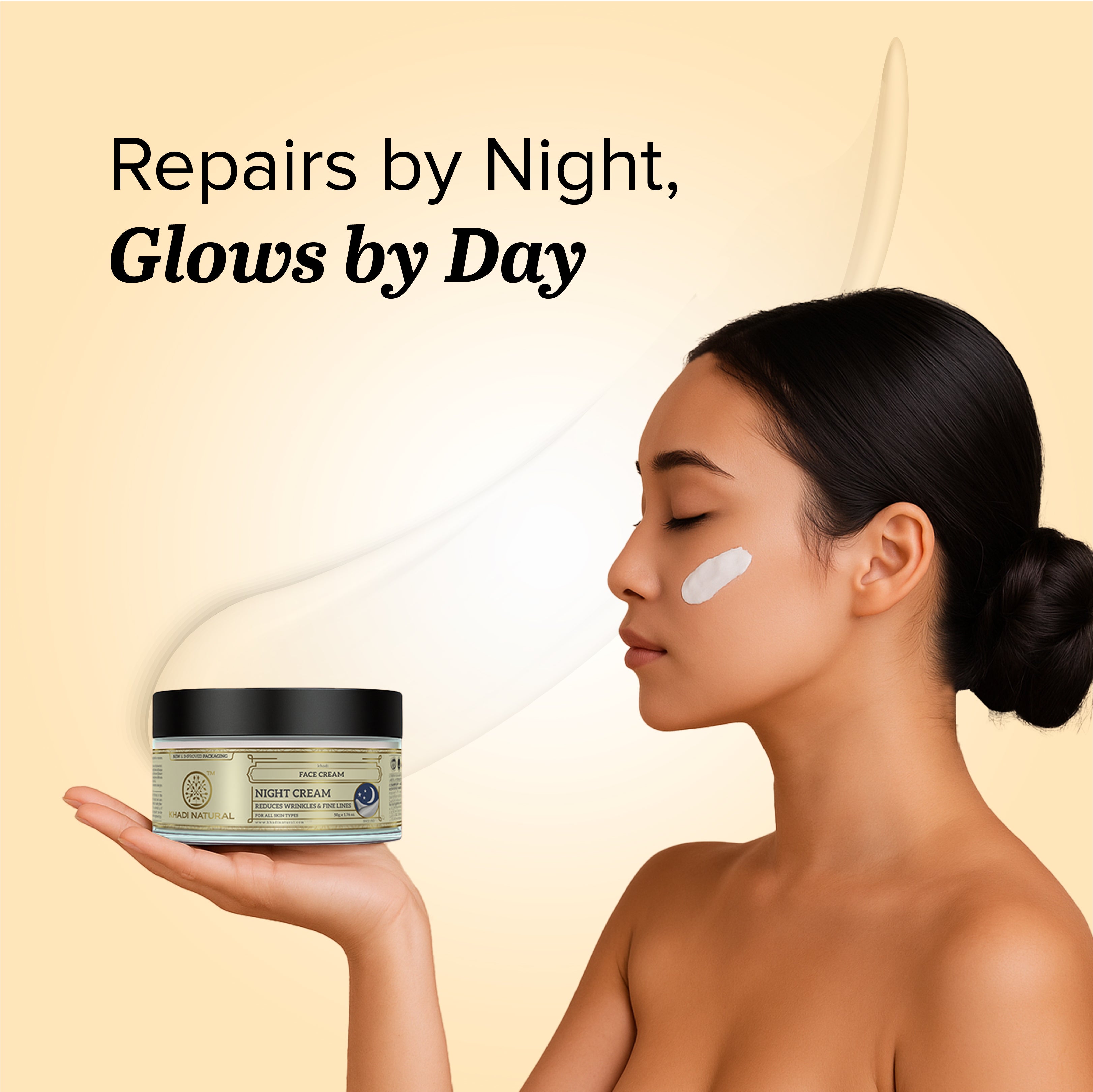 Khadi Natural Herbal Night Cream - 50gm