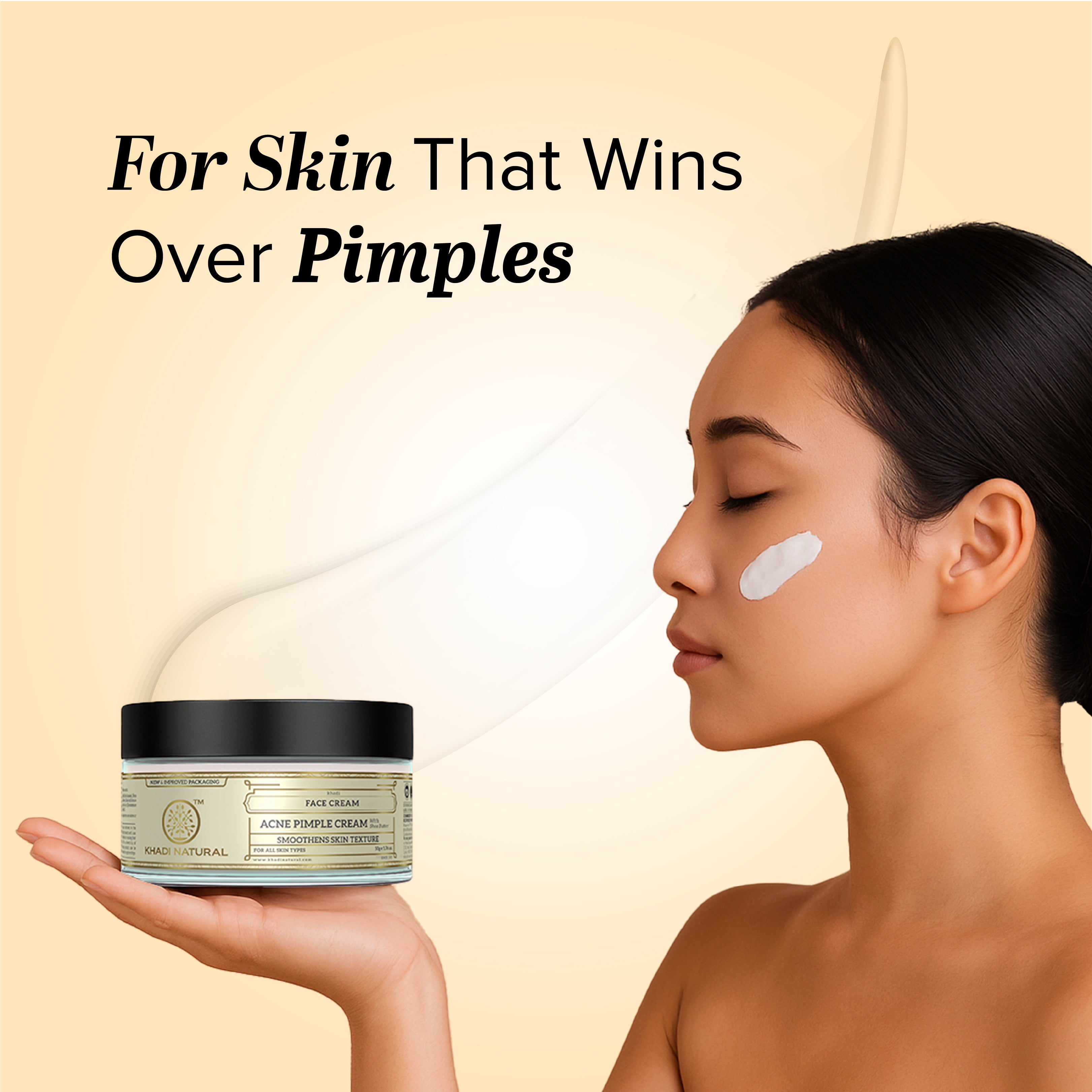 Khadi Natural Herbal Acne Pimple Cream - 50gm