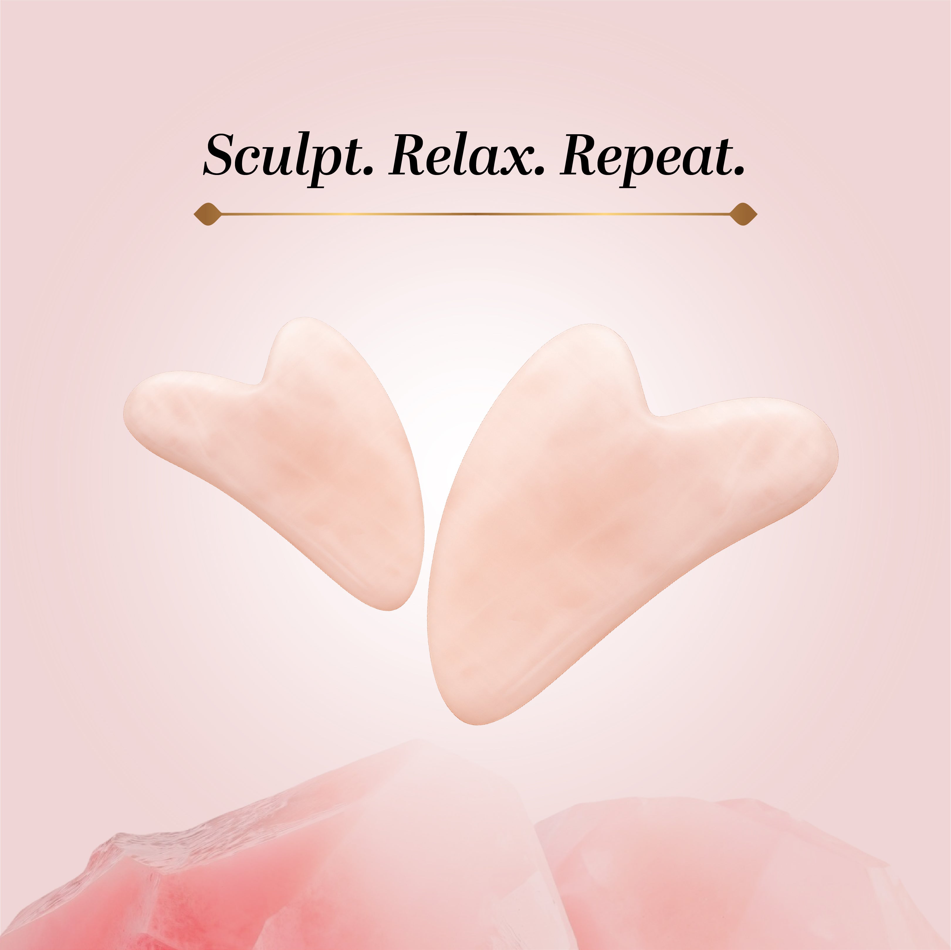 Khadi Natural Rose Quartz Gua Sha