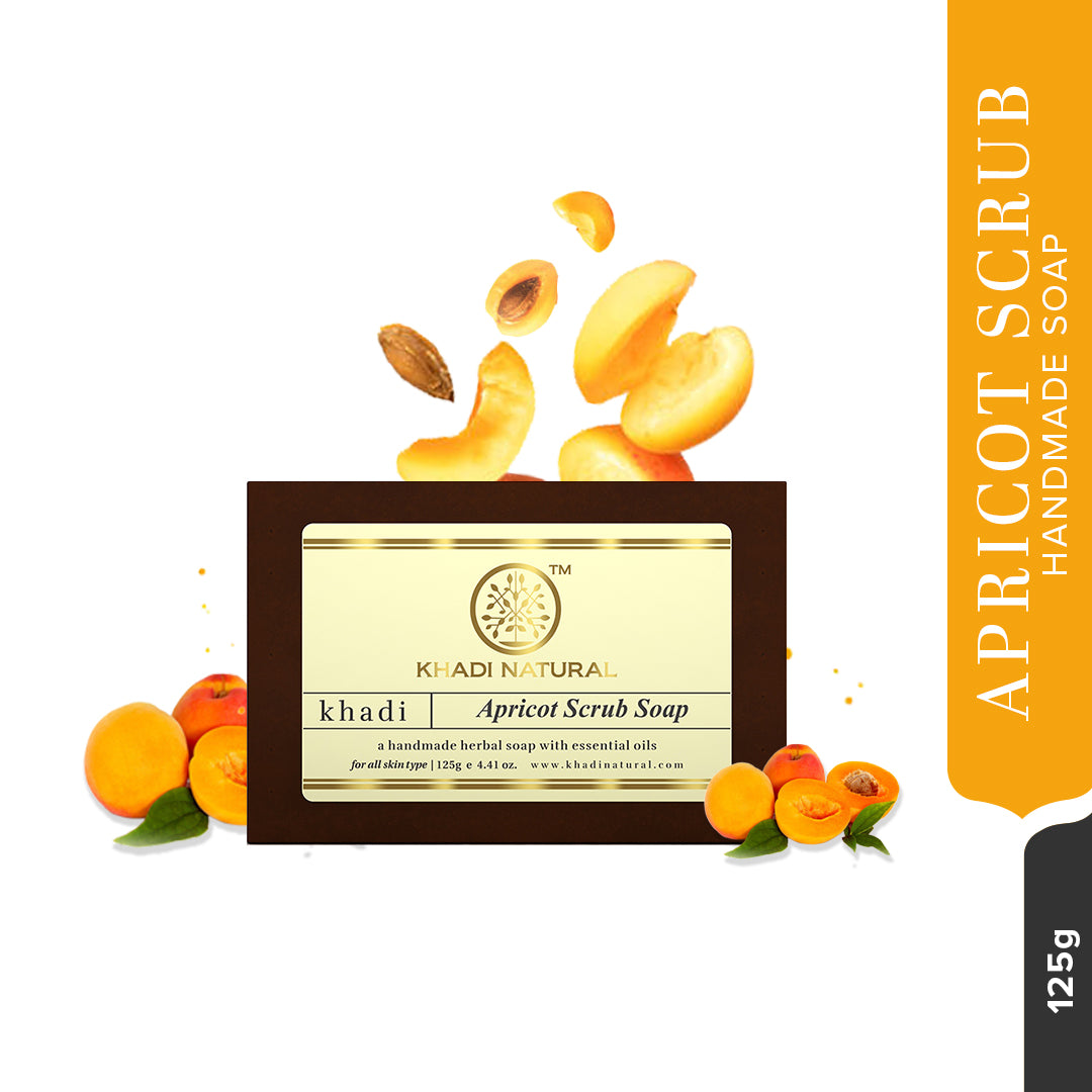 Khadi Natural Apricot Scrub Soap 125g