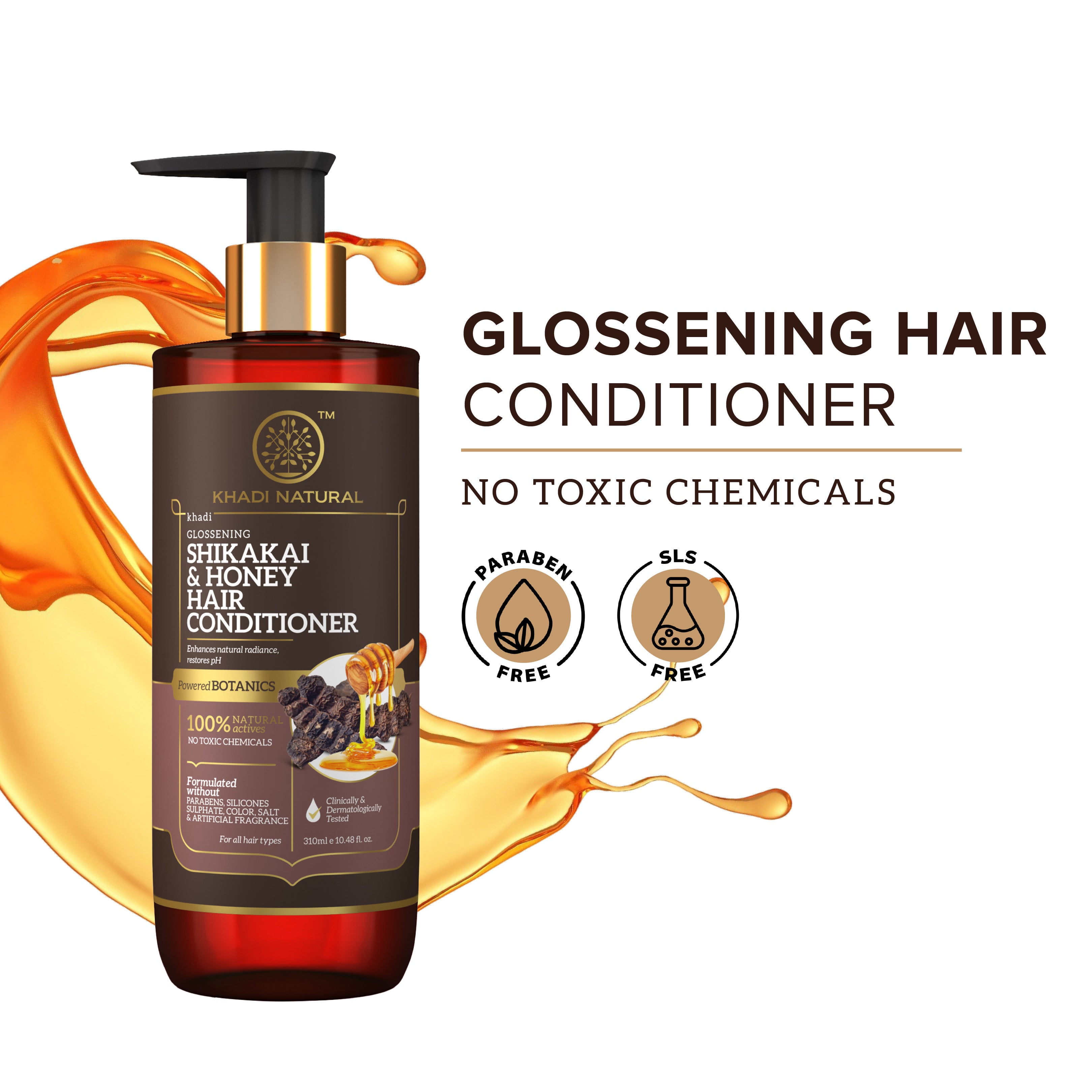 Khadi Natural Shikakai & Honey Hair Conditioner-Powered Botanics - 310ml
