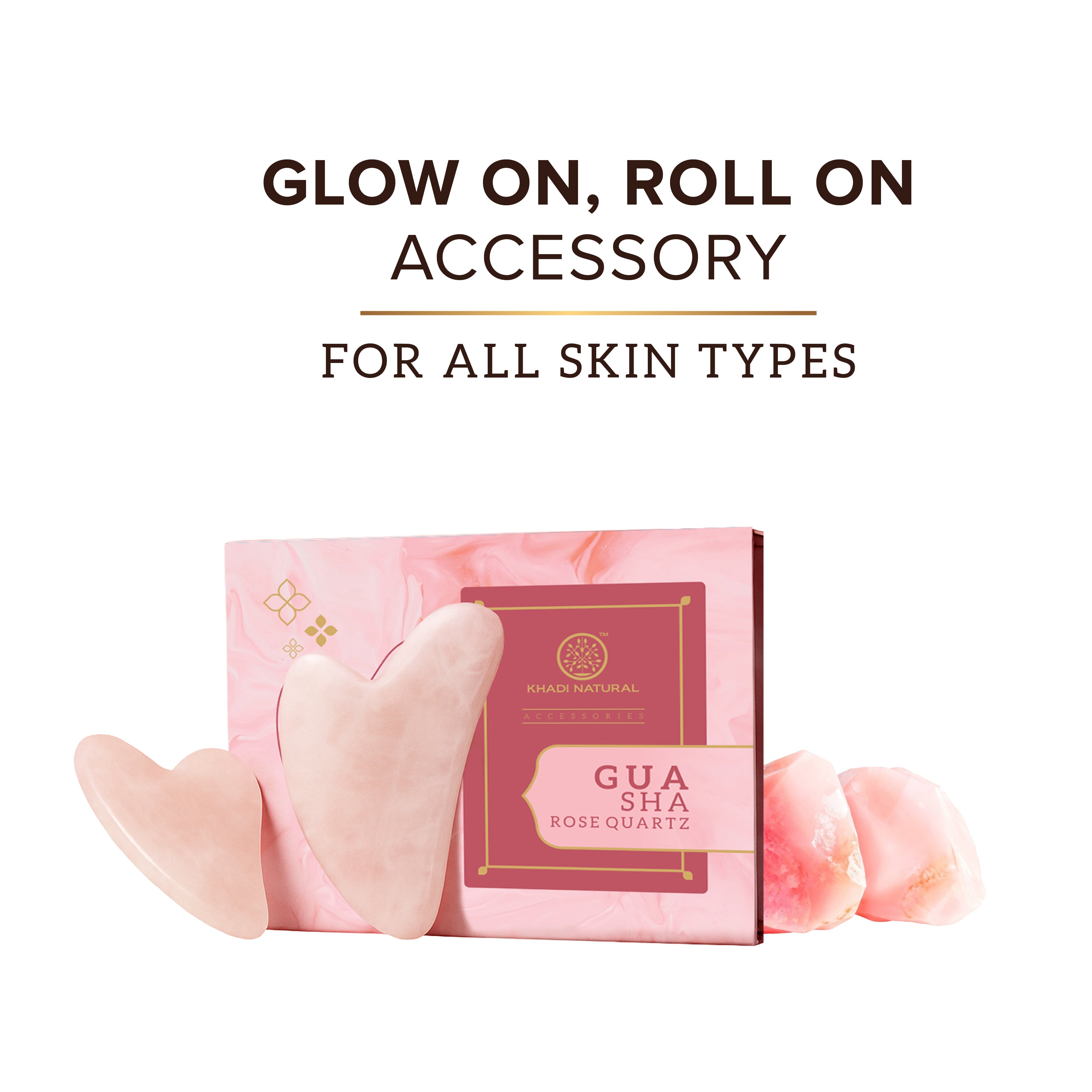 Khadi Natural Rose Quartz Gua Sha