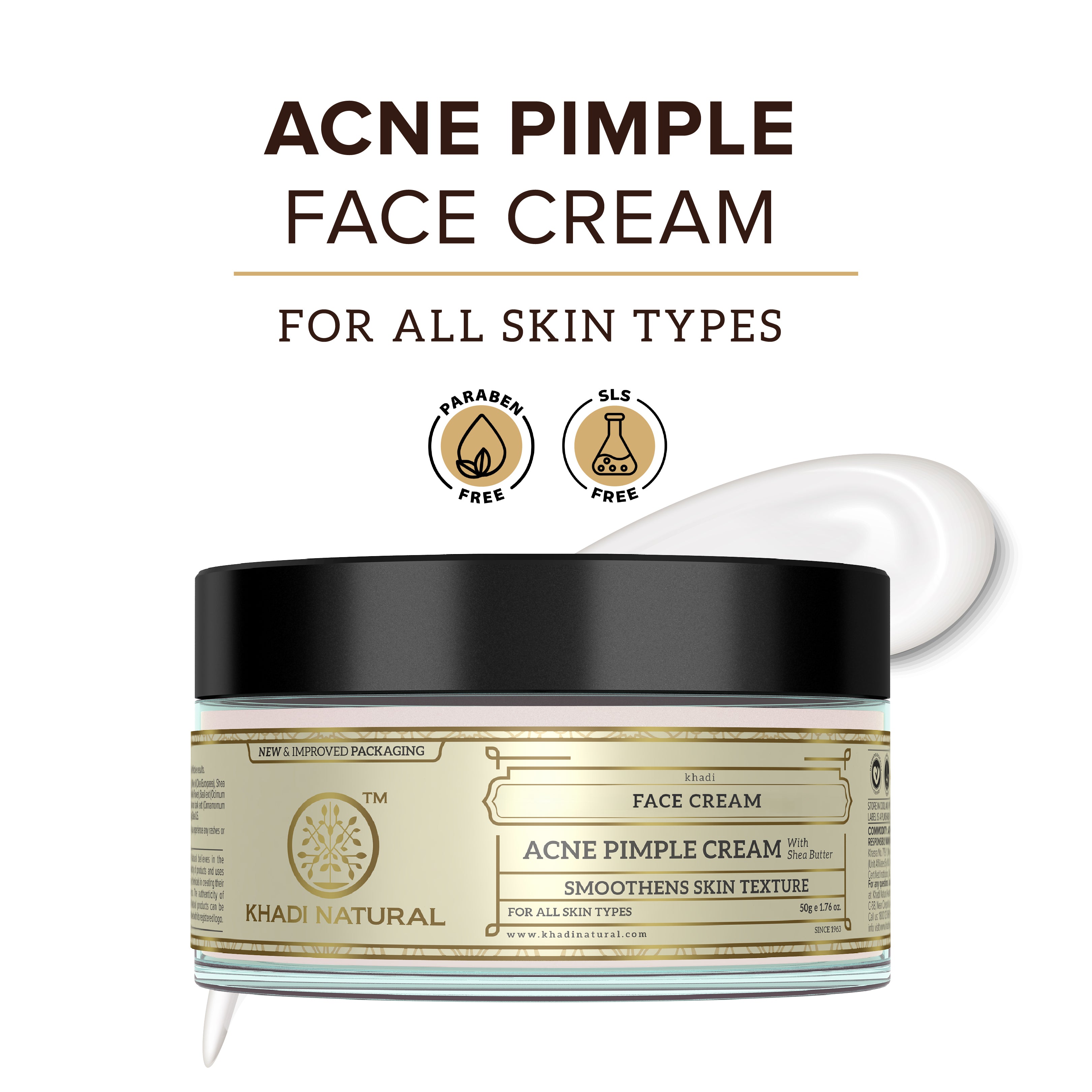 Khadi Natural Herbal Acne Pimple Cream - 50gm