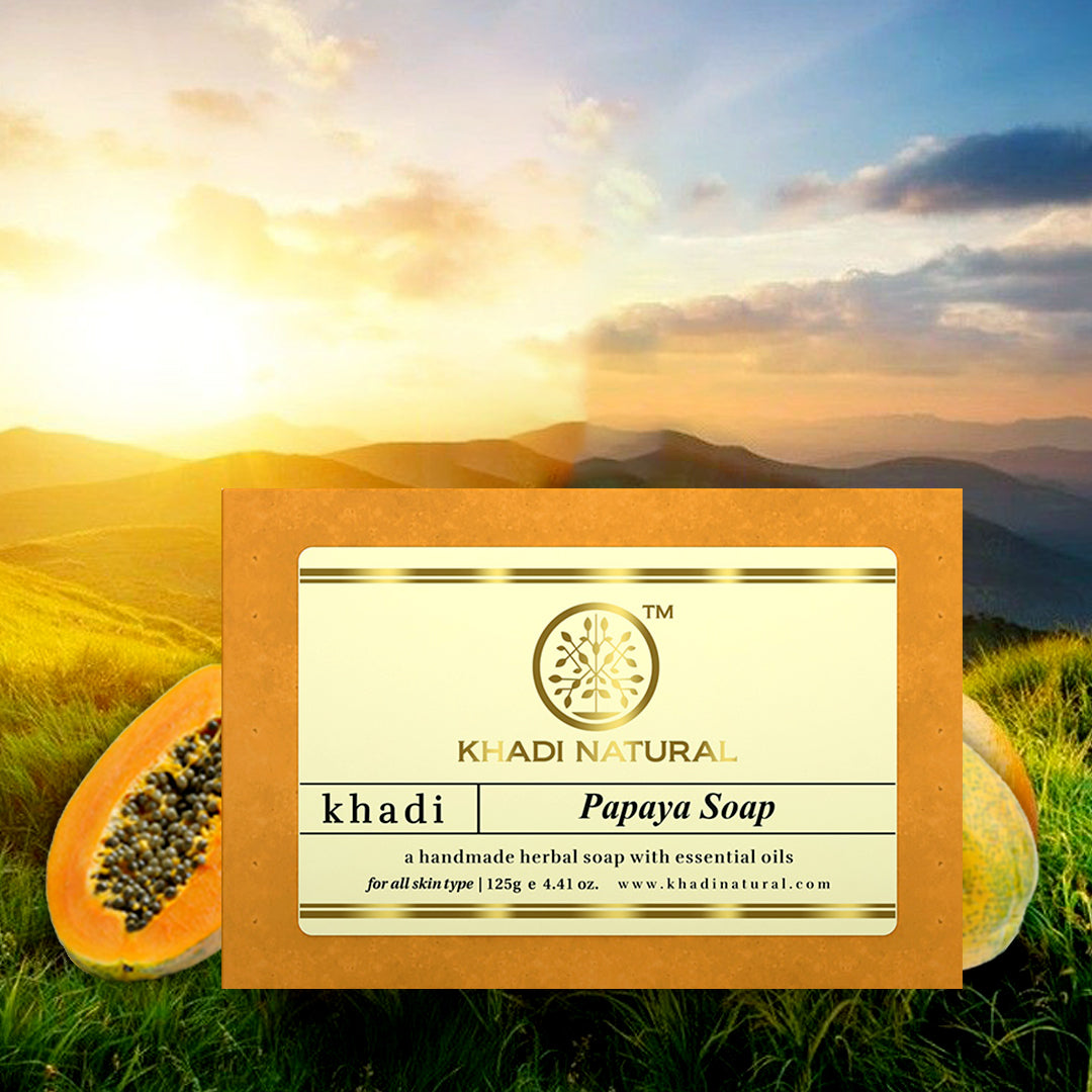 Khadi Natural Papaya Soap Combo Pack Of 3 – 125gm Each
