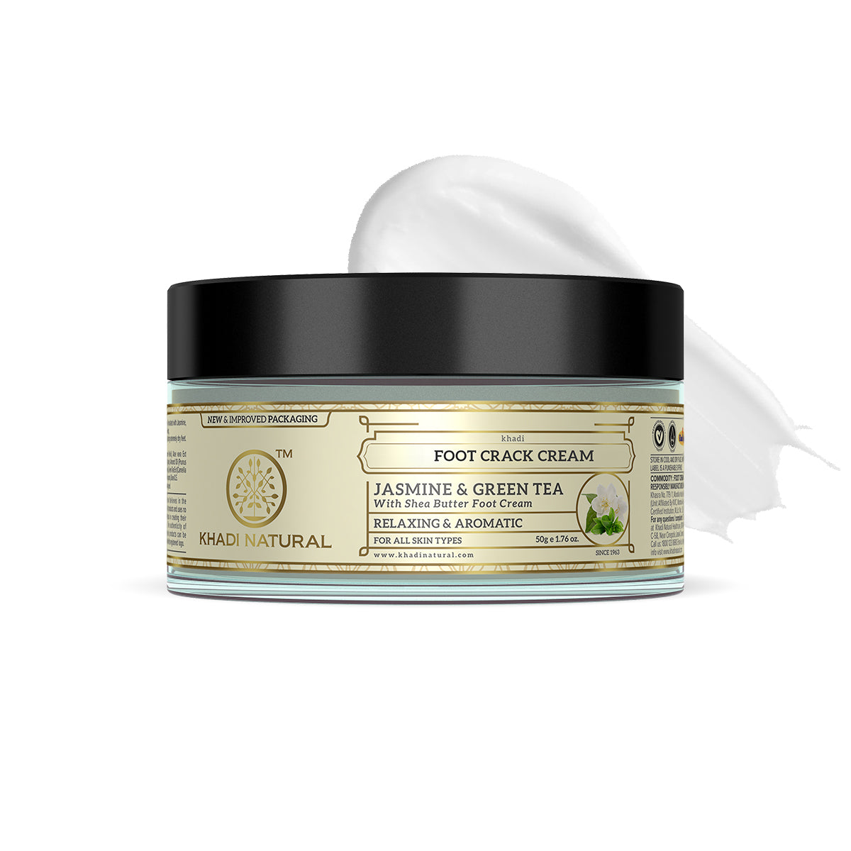 Khadi Natural Jasmine & Green Tea Herbal Foot Crack Cream with Sheabutter - 100gm