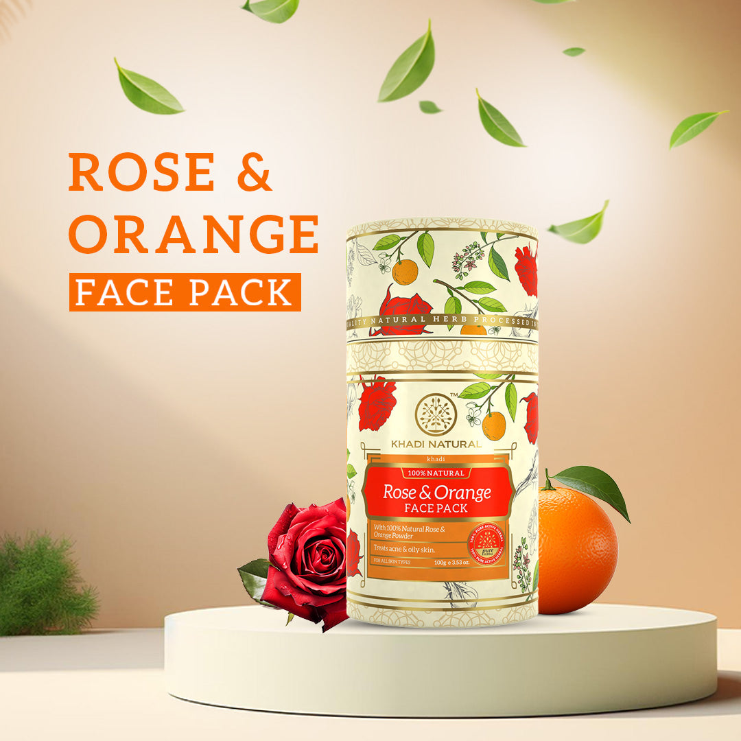 Khadi Natural Rose & Orange Face Pack - 100gm