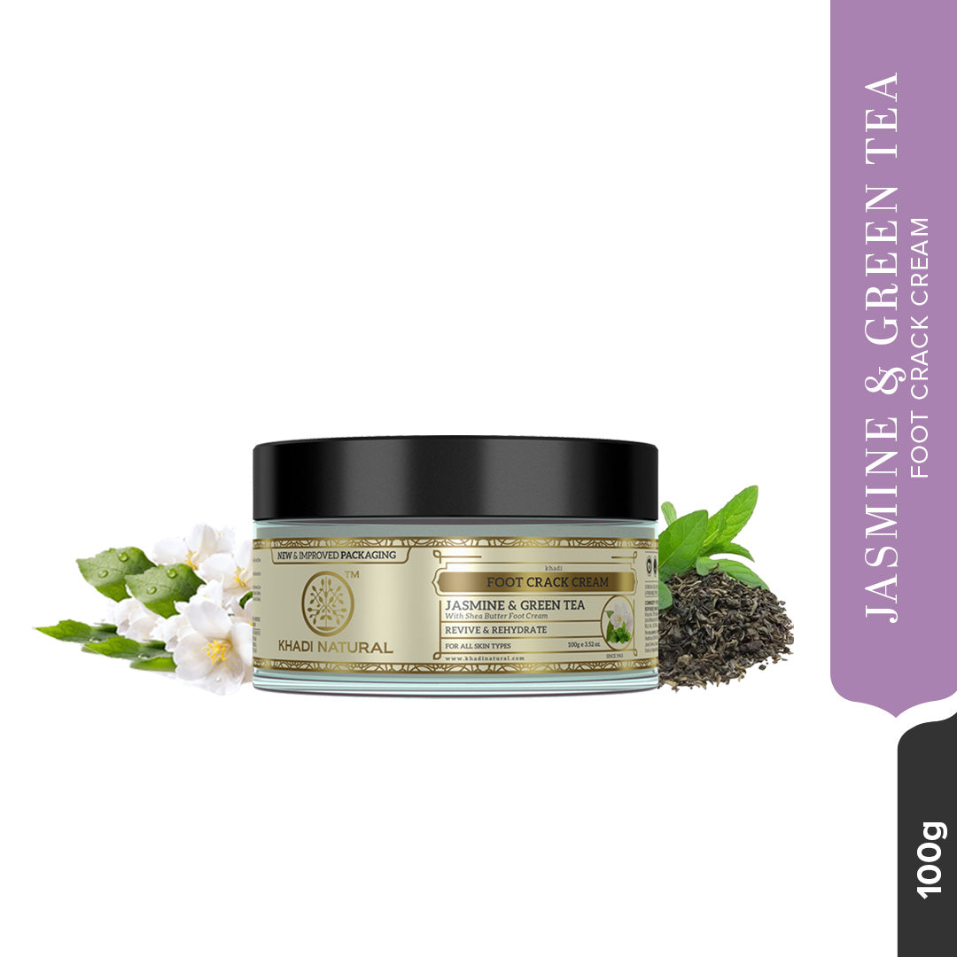 Khadi Natural Jasmine & Green Tea Herbal Foot Crack Cream - With Sheabutter 100 g