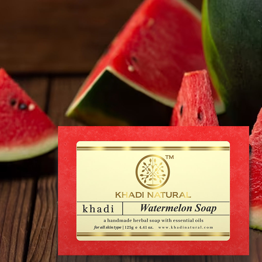 Khadi Natural Herbal Watermelon Soap Combo Pack Of 3 β 125gm Each