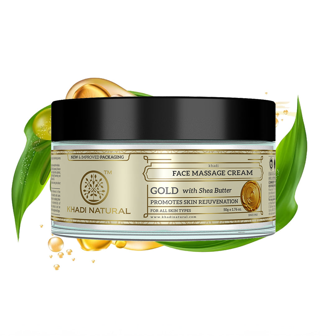 Khadi Natural Face Gold Massage Cream - 50gm