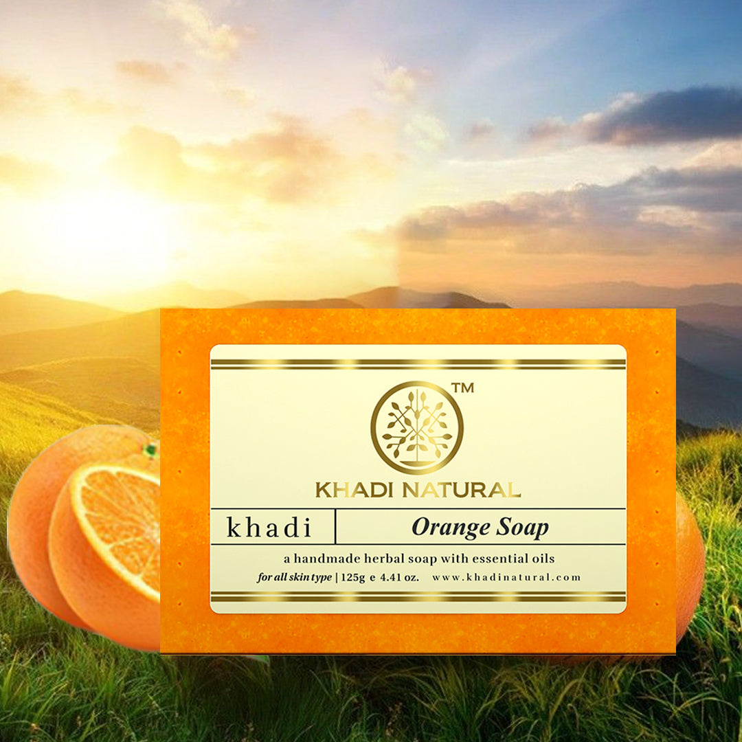 Khadi Natural Orange Soap Combo Pack Of 3 – 125gm Each
