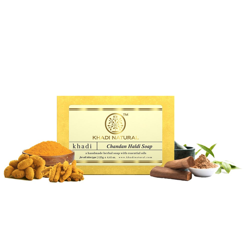 Khadi Natural Chandan Haldi Soap - 125gm
