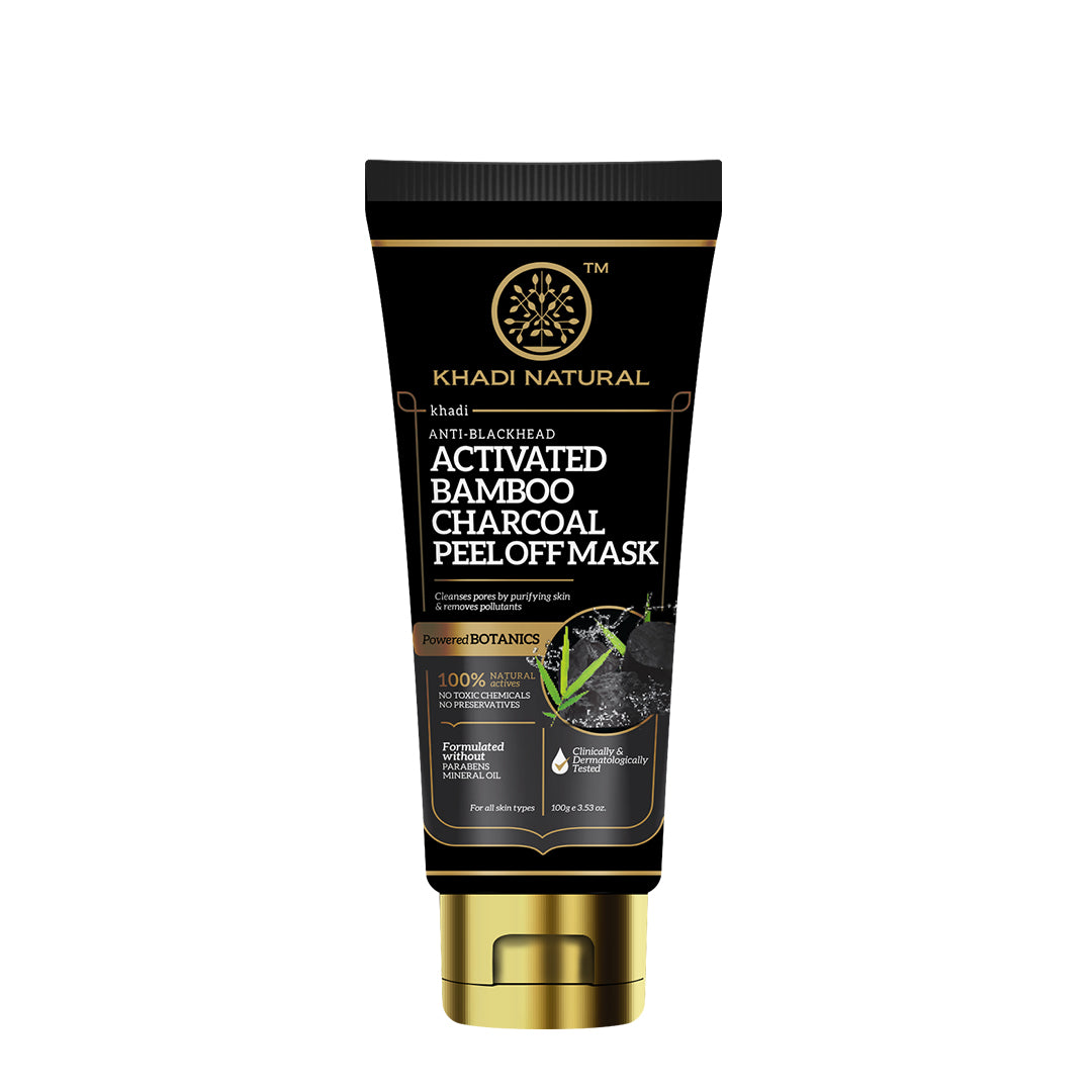 Khadi Natural Activated Bamboo Charcoal Peel Off Mask - 100gm