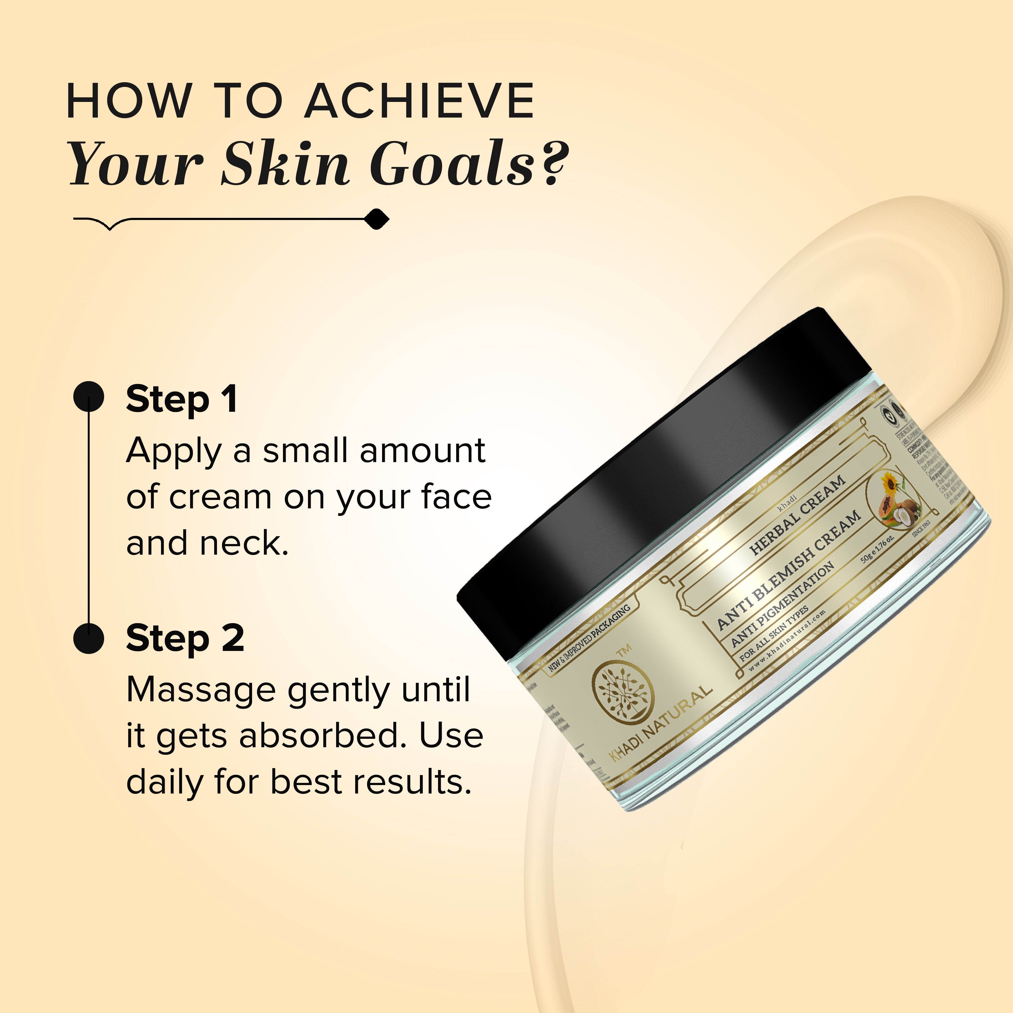 Khadi Natural Herbal Anti Blemish Cream - 50gm