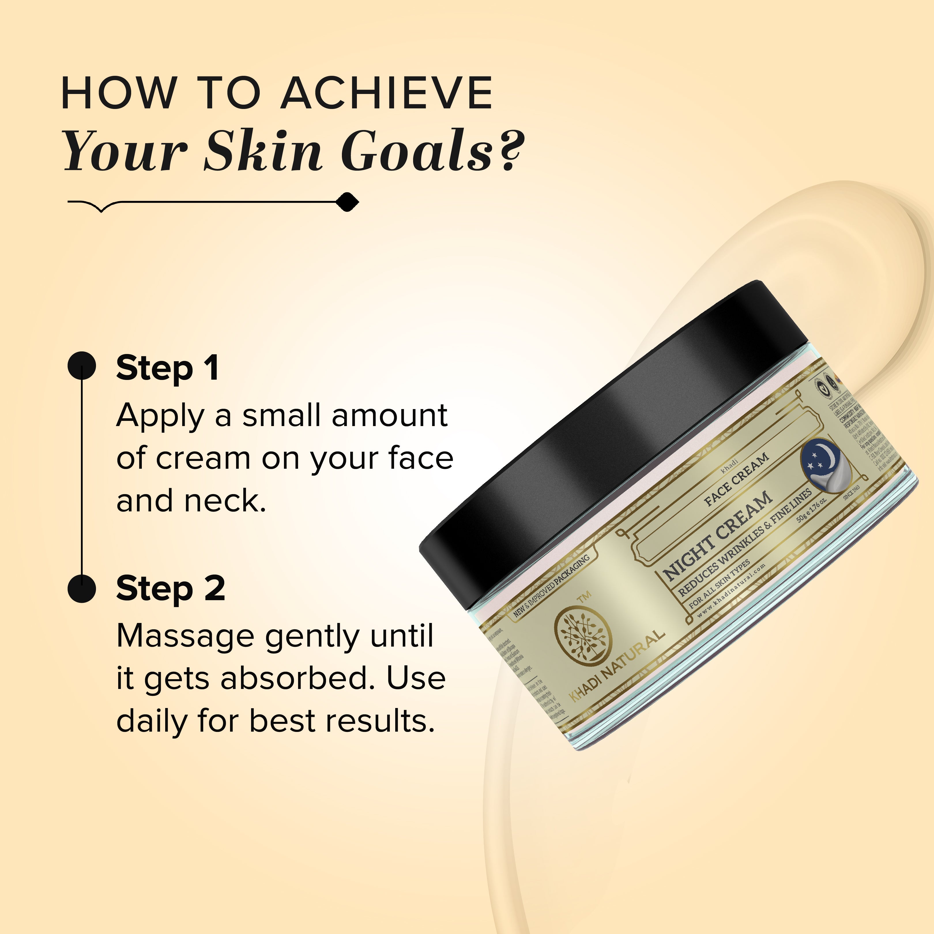 Khadi Natural Herbal Night Cream - 50gm