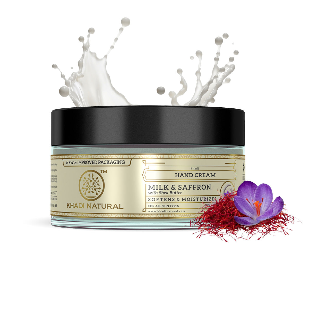 Khadi Natural Hand Cream Milk & Saffron with Sheabutter - 100gm