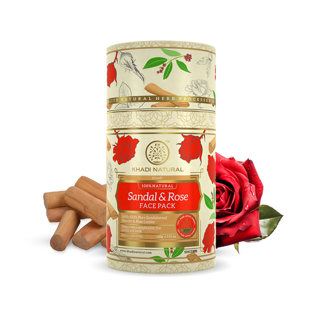 Khadi Natural Sandalwood & Rose Face Pack - 100gm