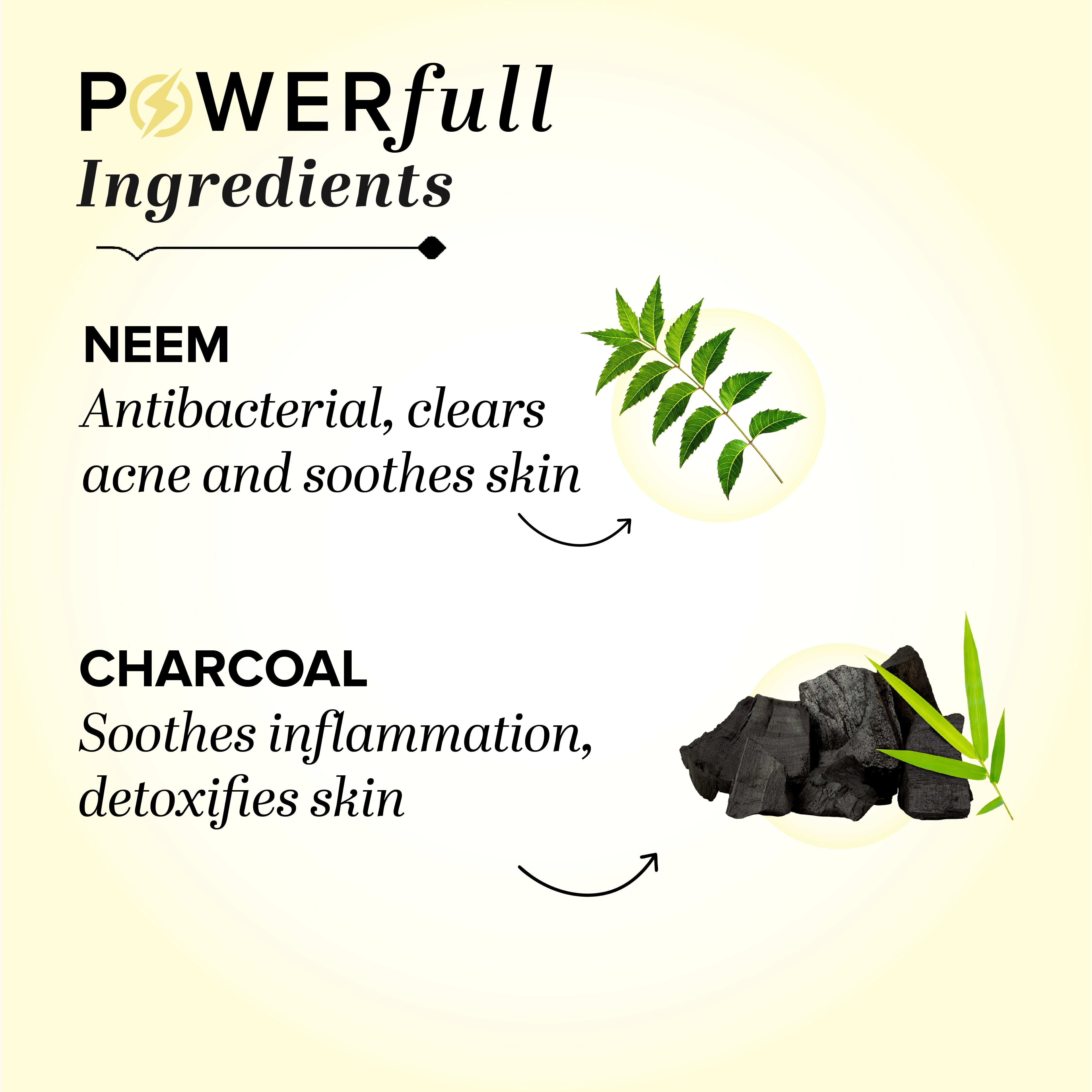 Khadi Natural Herbal Neem Charcoal Soap Combo Pack Of 3 β 125gm Each