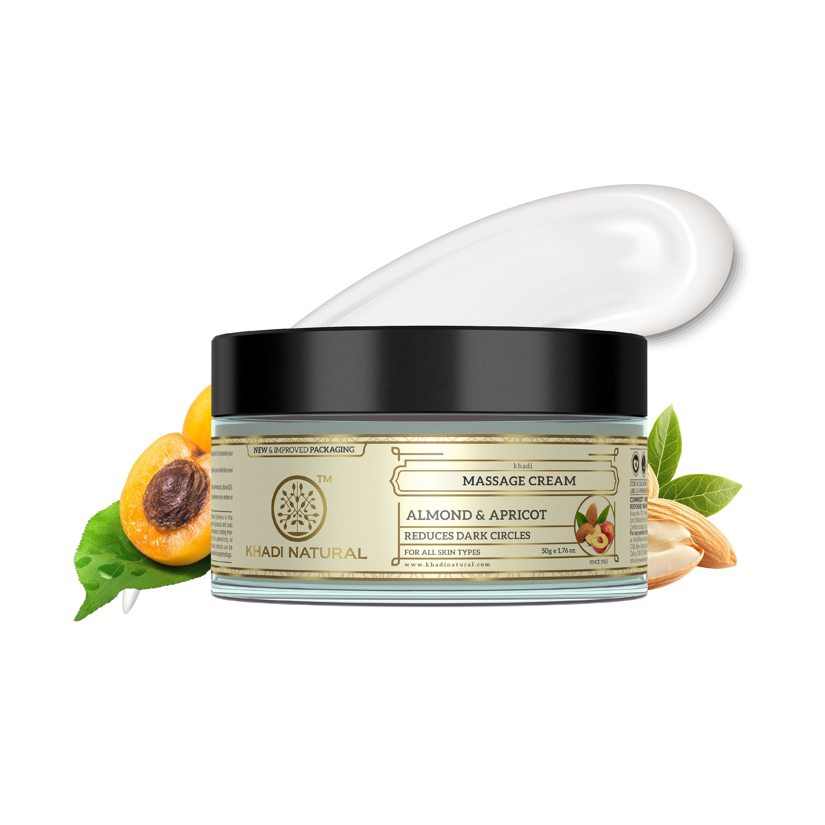 Khadi Natural Almond & Apricot Massage Cream - 50gm