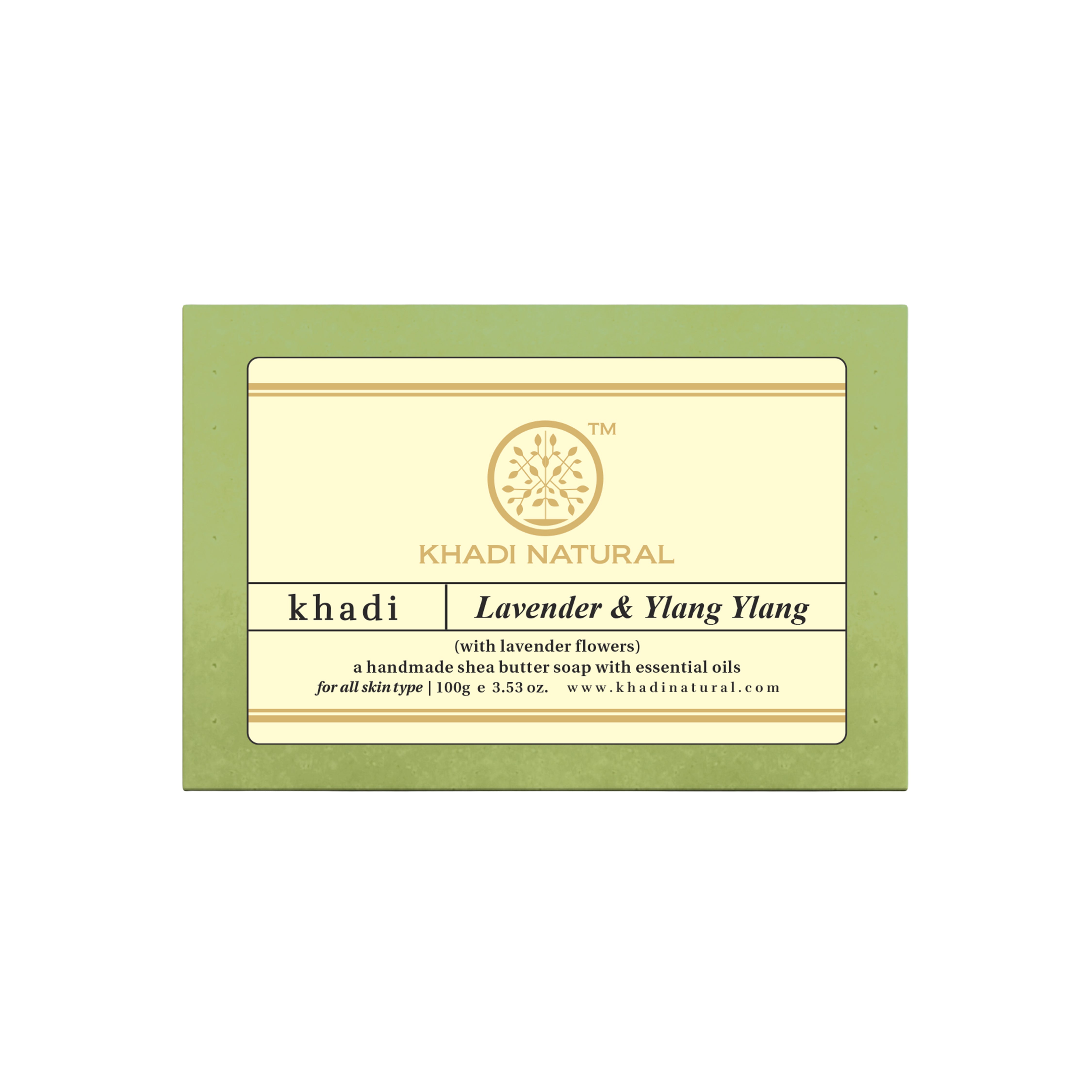 Khadi Natural Lavender & Ylang Ylang with Lavender Flowers - 100gm