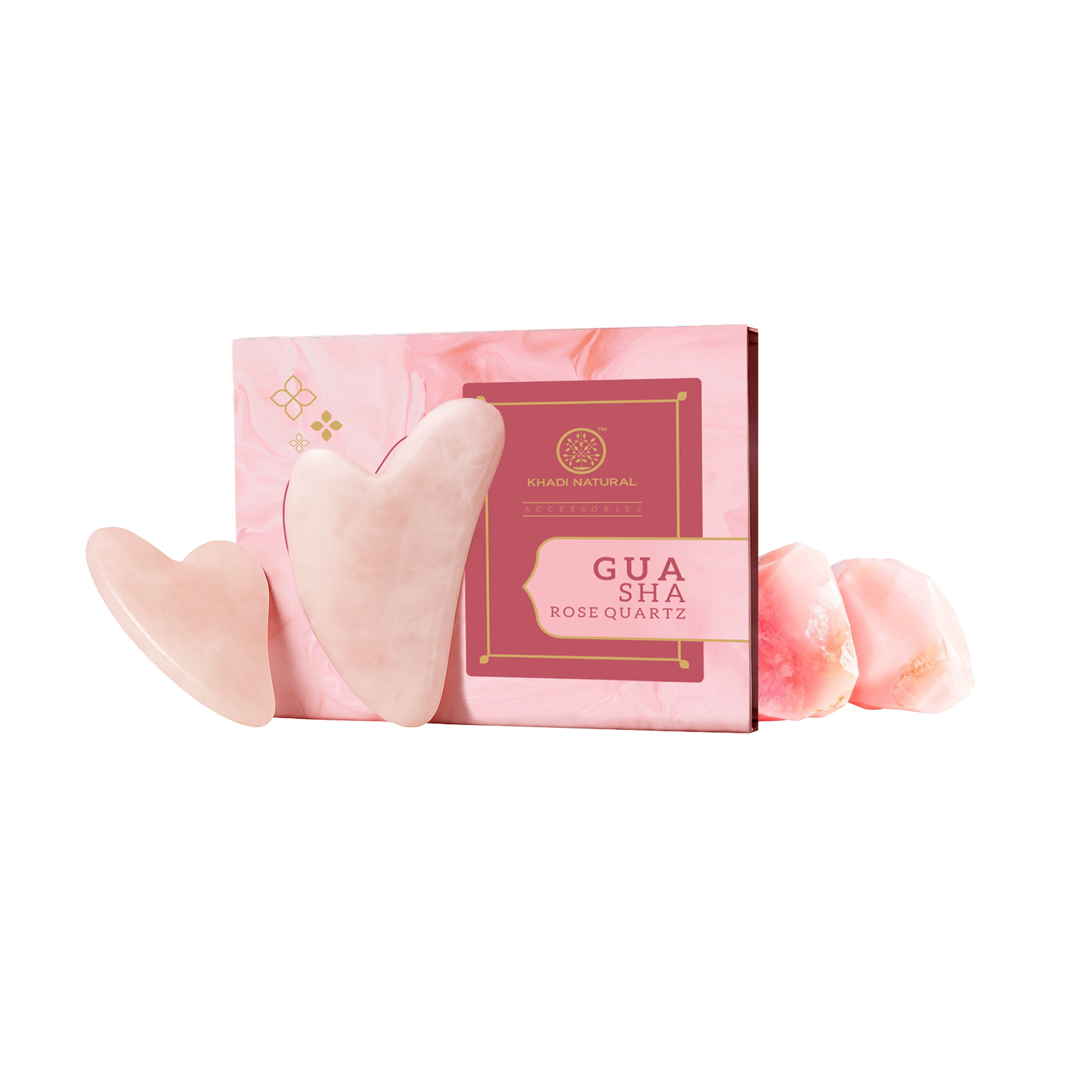 Khadi Natural Rose Quartz Gua Sha