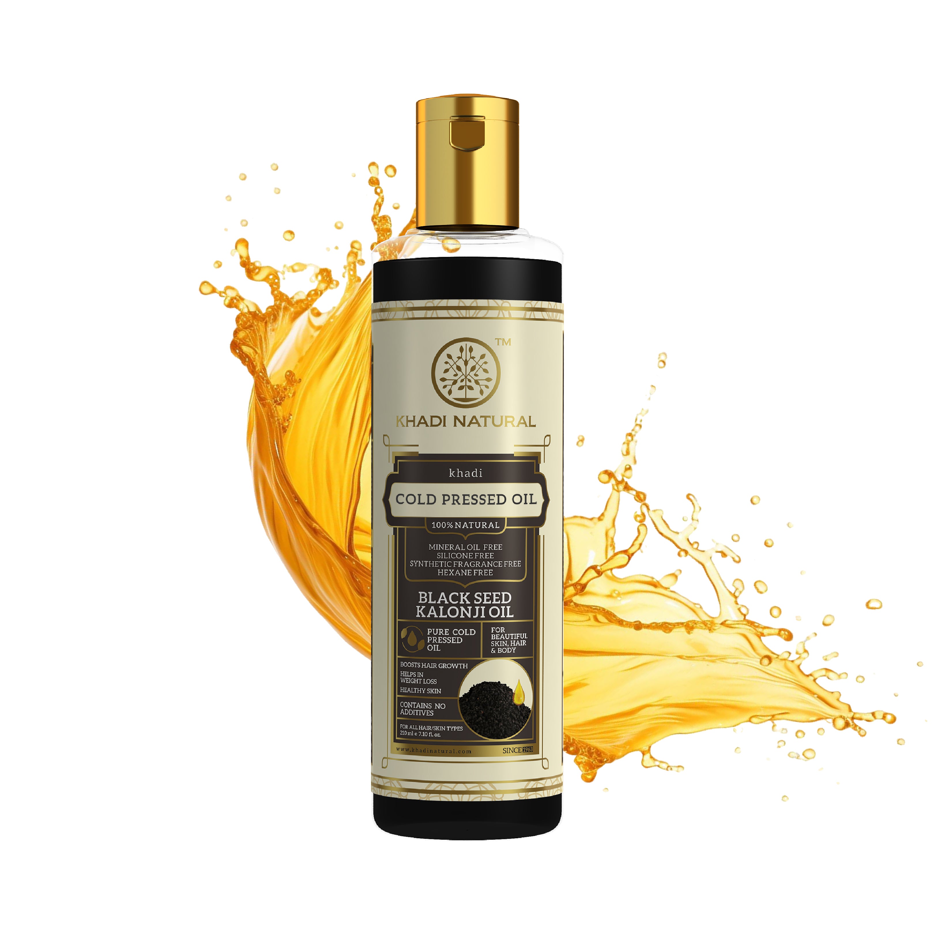 Khadi Natural Pure Black Seed Kalonji Cold Pressed Oil - 100% Natural - 100ml Sale