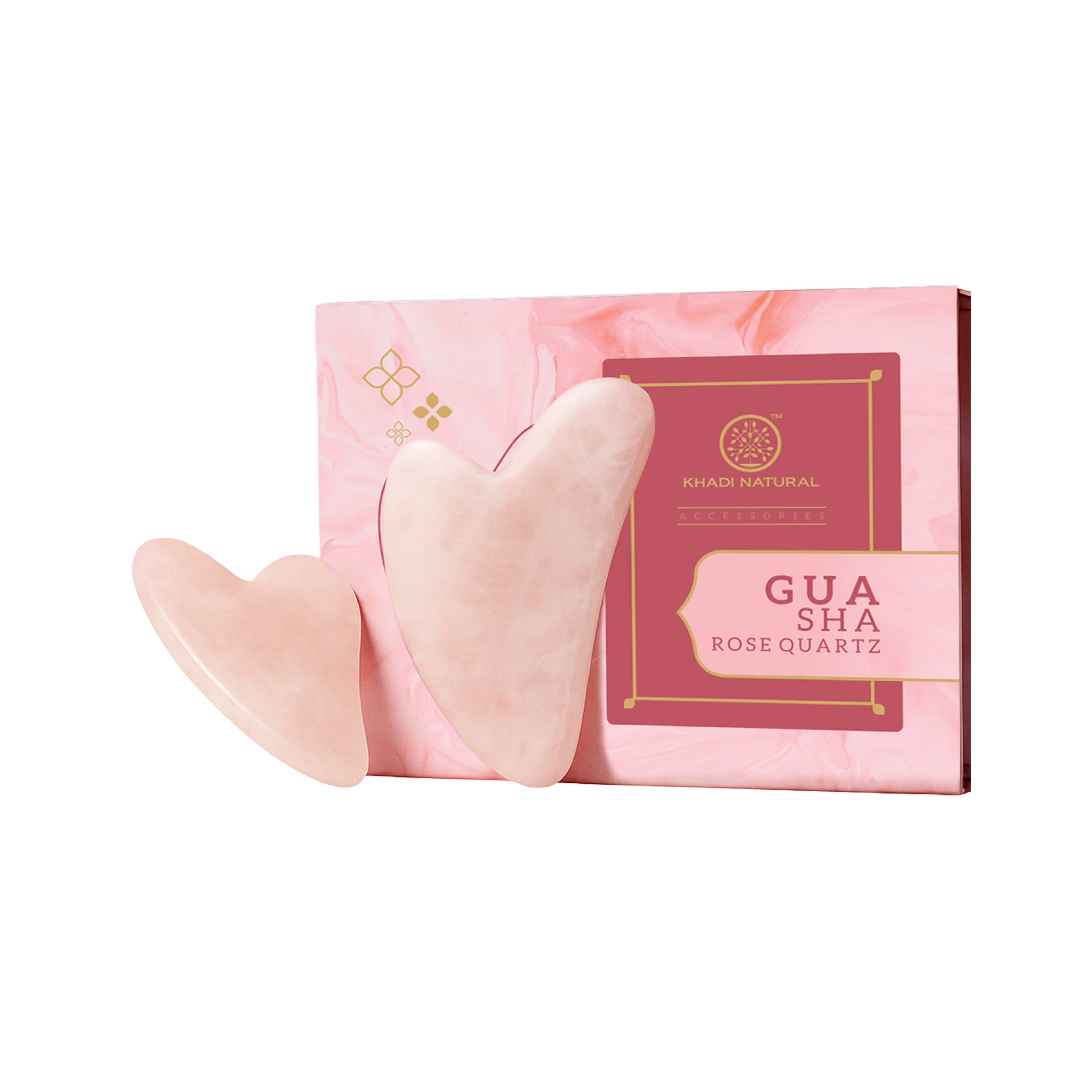 Khadi Natural Rose Quartz Gua Sha