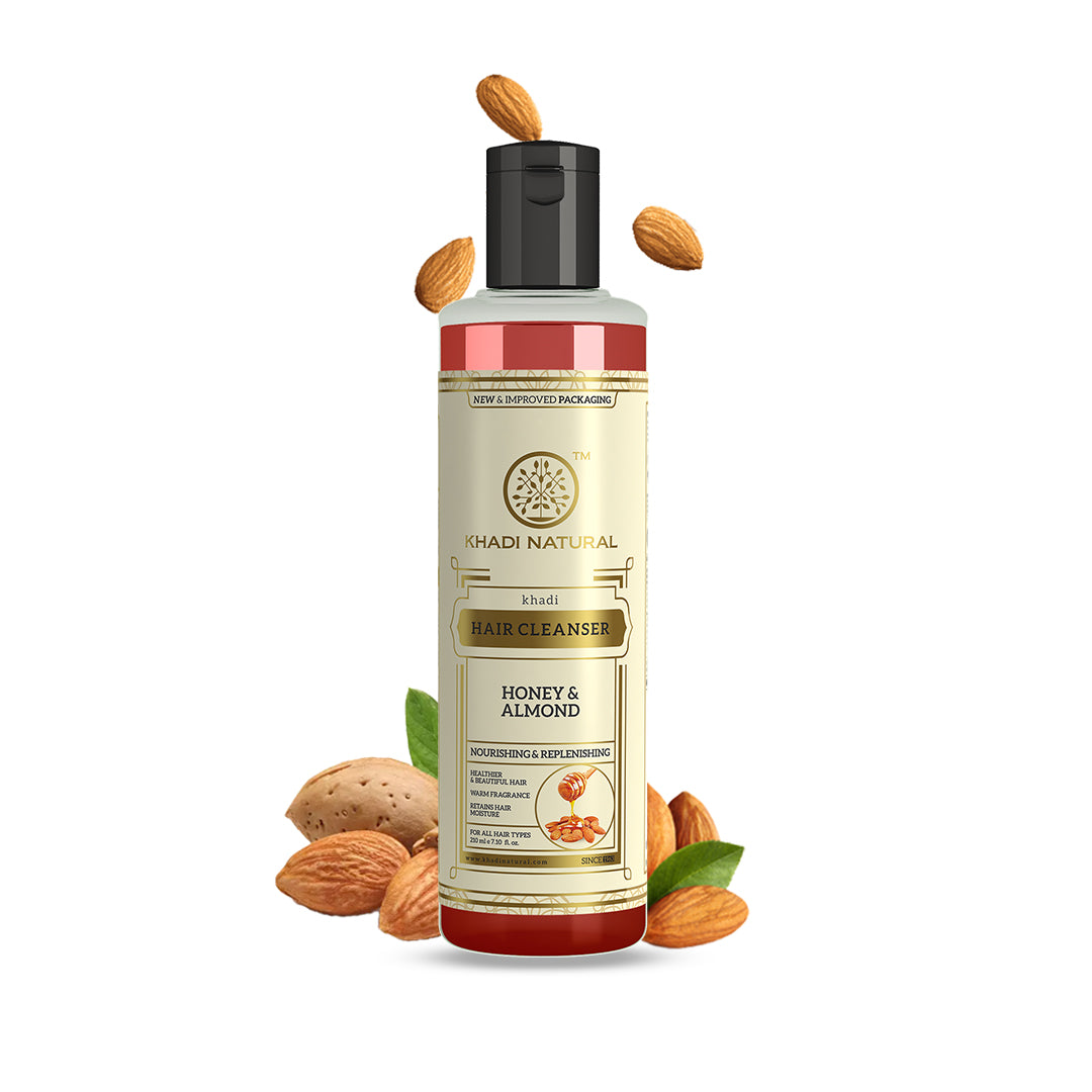Khadi Natural Honey & Almond Hair Cleanser - 210ml