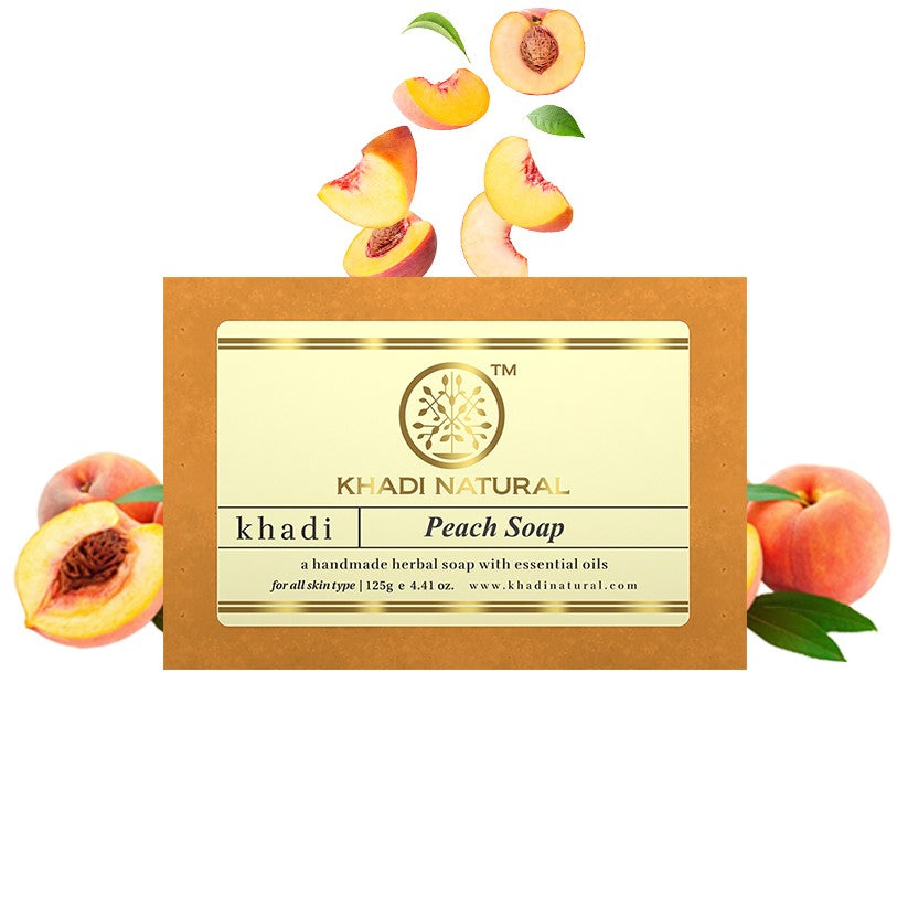 Khadi Natural Herbal Peach Soap - 125gm
