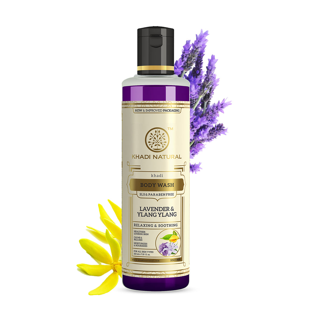 Khadi Natural Lavender & Ylang Ylang Body Wash - Sls & Paraben Free-210 ml