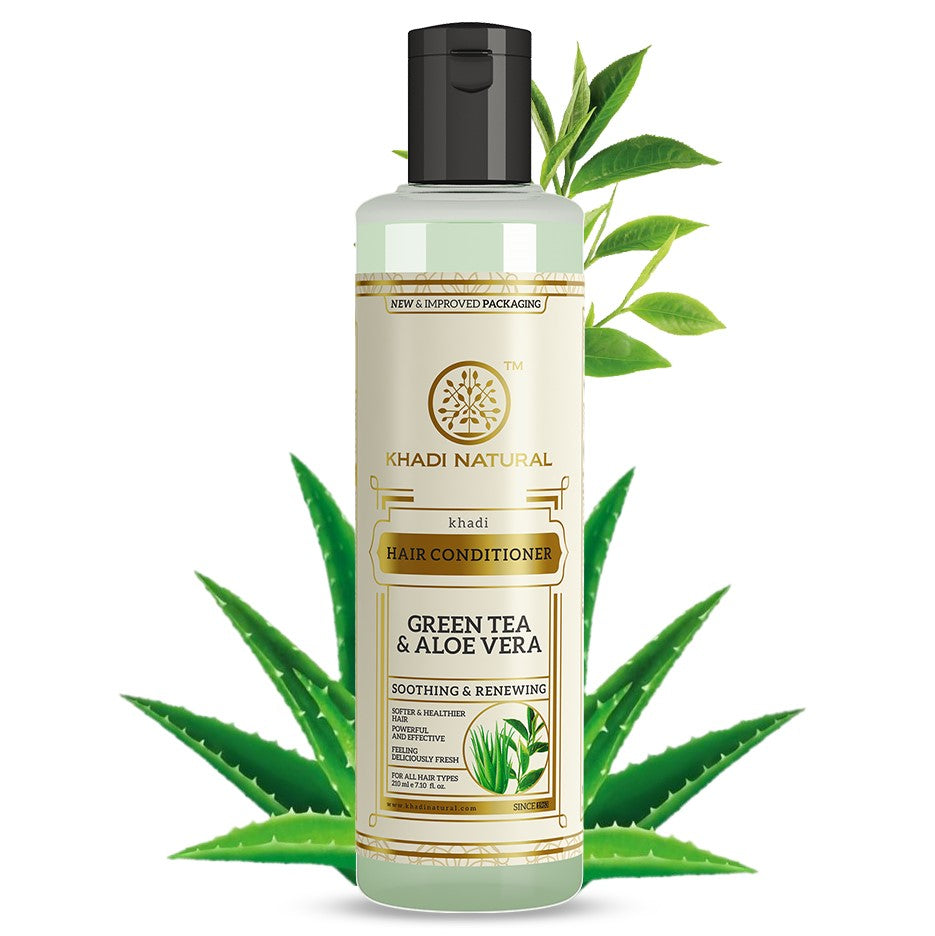 aloe vera plant hair conditioner Khadi Natural Greentea & Aloevera Hair Conditioner