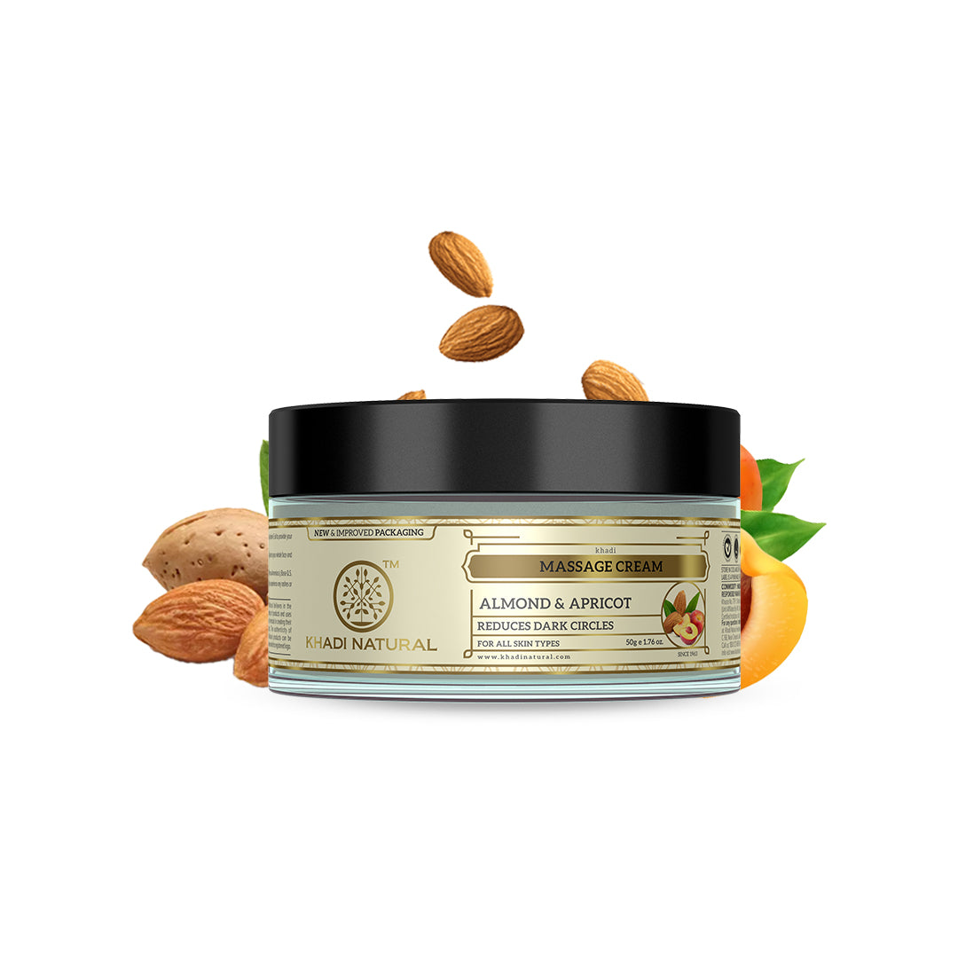 Khadi Natural Almond & Apricot Massage Cream - 50gm
