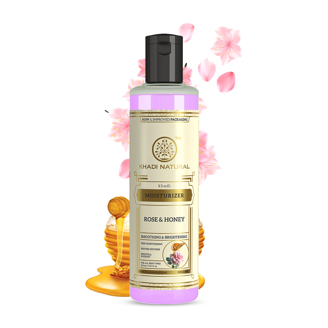 Khadi Natural Rose & Honey Moisturizer - 210ml