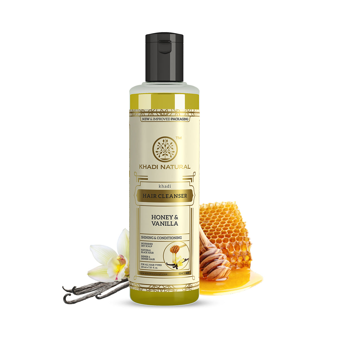 Khadi Natural Honey & Vanilla Hair Cleanser - 210ml