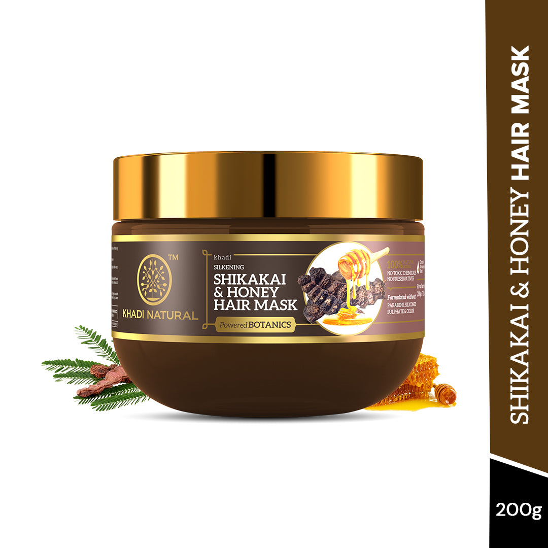 Khadi Natural Shikakai & Honey Hair Mask - Powered Botanics - 200gm