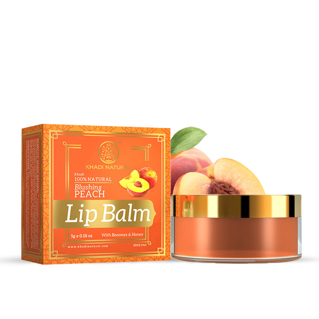 Khadi Natural Peach Lip Balm - 5gm