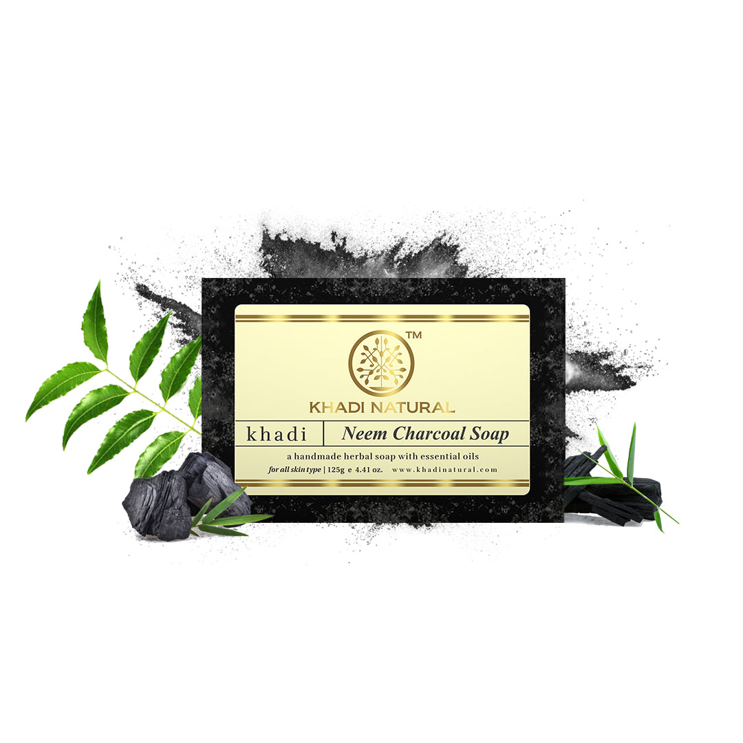 Khadi Natural Neem Charcoal Soap - 125gm