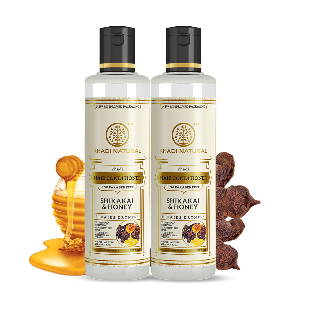 Khadi Natural Shikakai & Honey Hair Conditioner SLS Free Combo Pack Of 2 β 210ml Each Sale