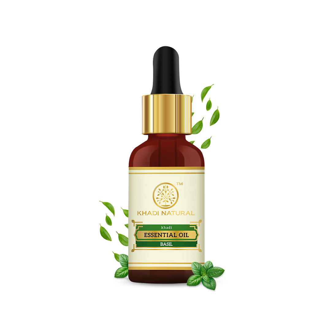 Khadi Natural Basil - Pure Essential Oil - 15ml