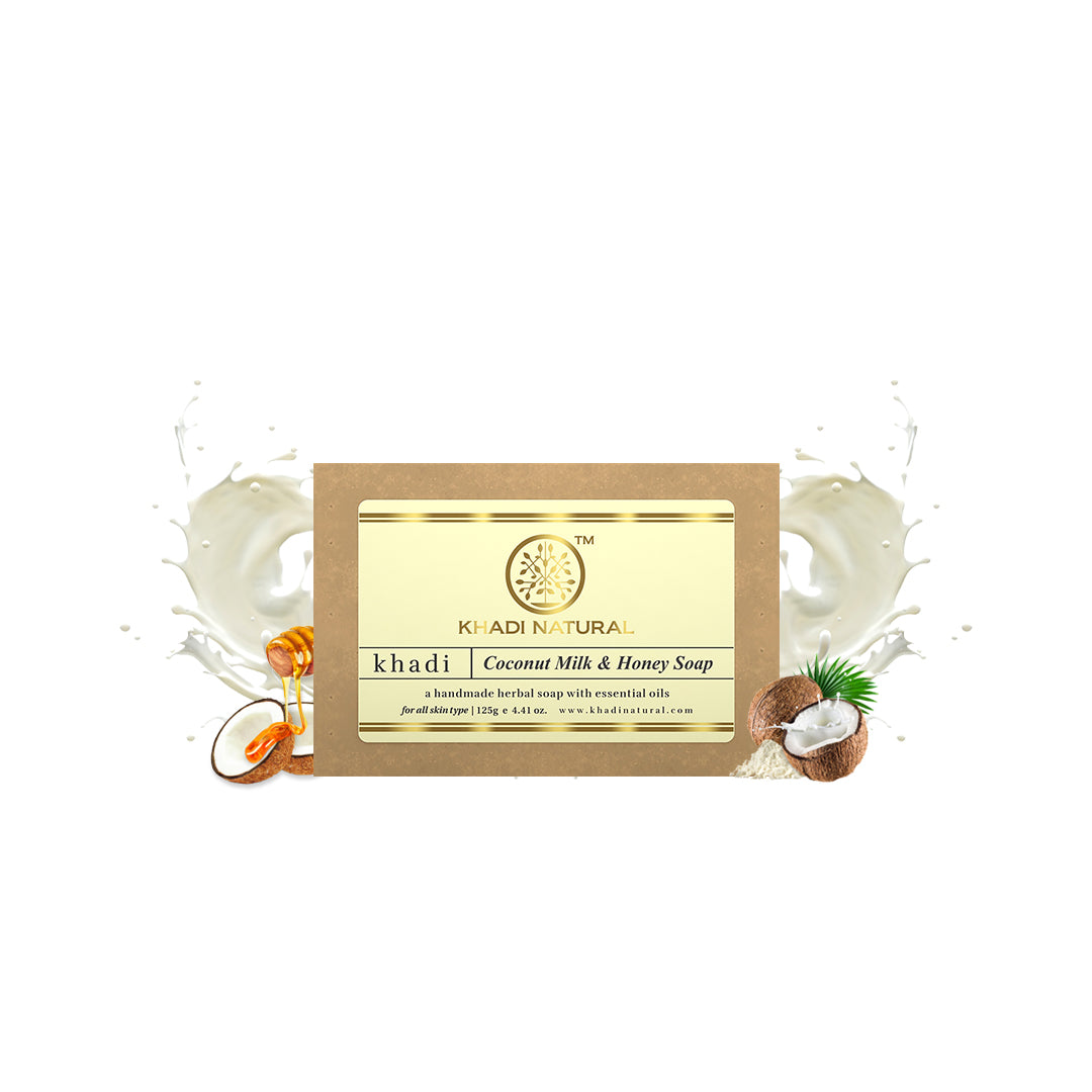 Khadi Natural Coconut Milk & Honey Soap 125g