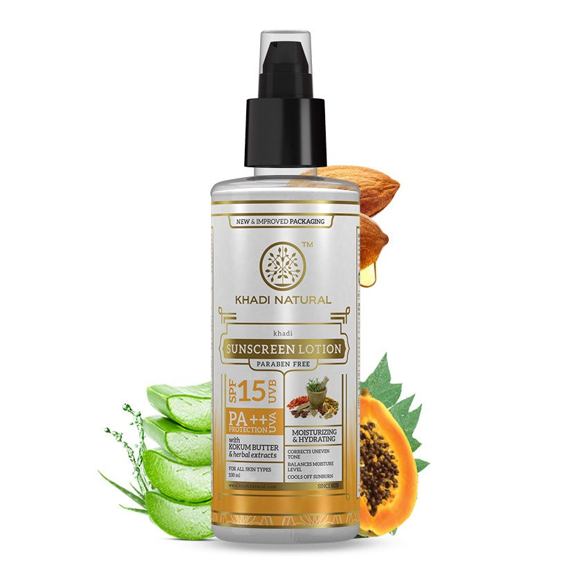 Khadi Natural Sunscreen Moisturising Lotion - SPF 15 - 100ml