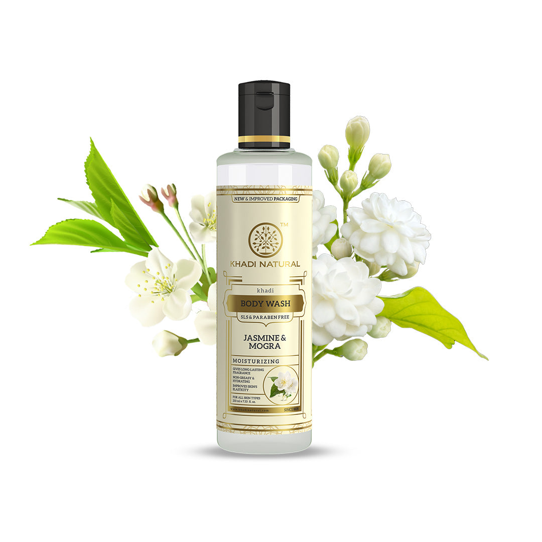 Khadi Natural Jasmine & Mongra Body Wash SLS & Paraben Free - 210ml