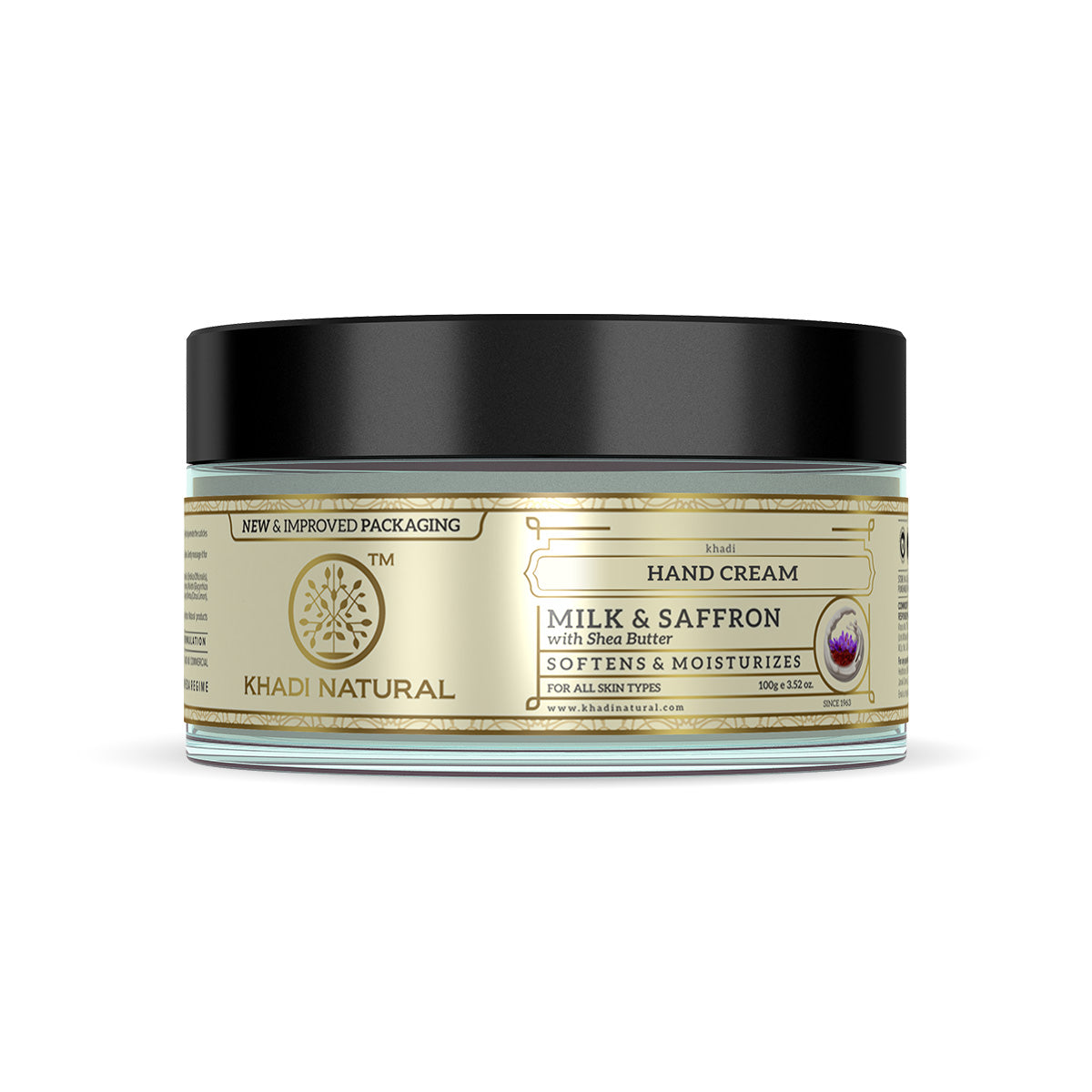 Khadi Natural Hand Cream Milk & Saffron with Sheabutter - 100gm